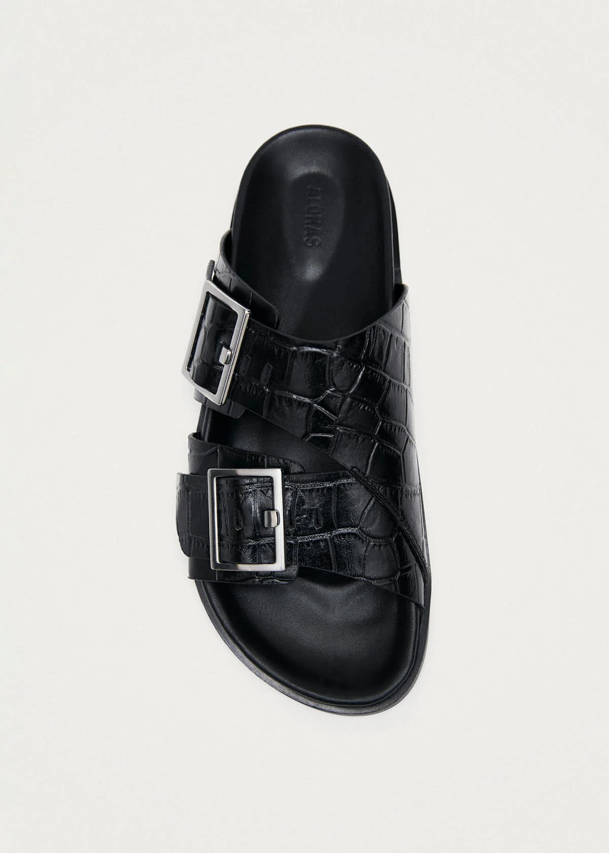 Alba Alli Black Leather Sandals - Image 4