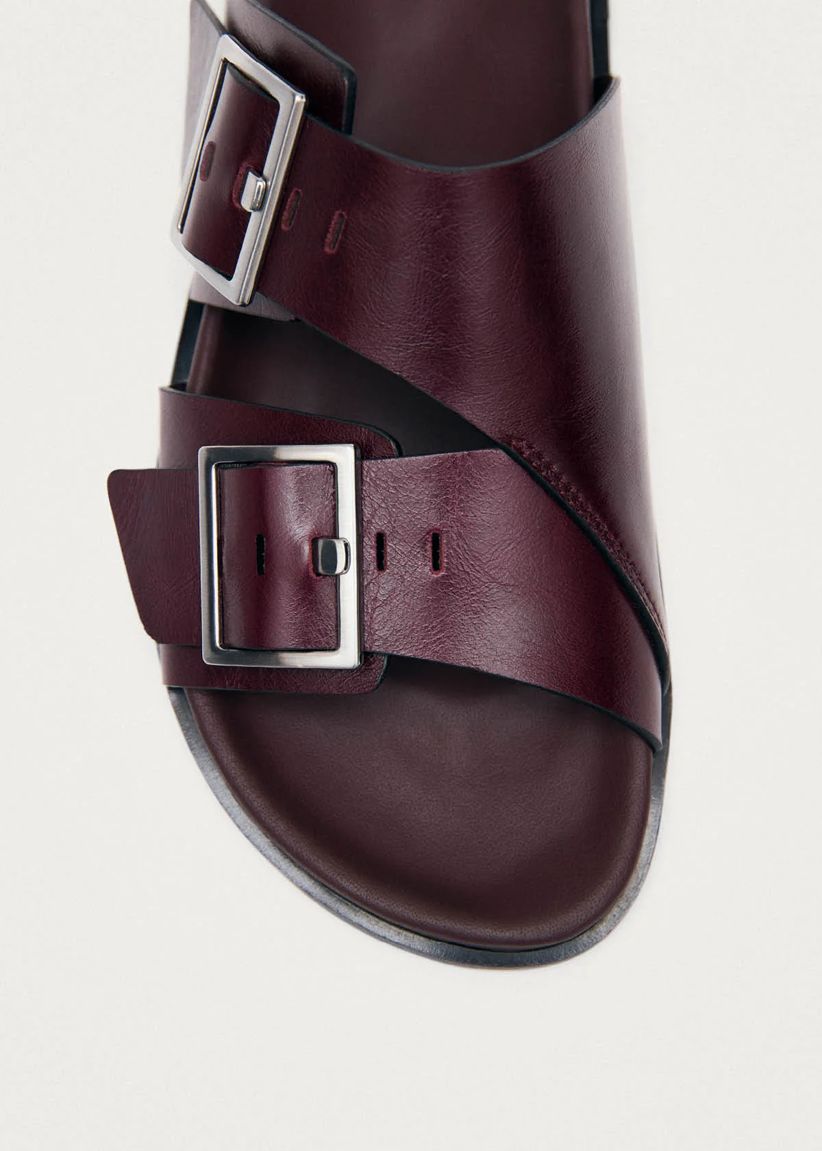 Alba Rift Burgundy Leather Sandals - Image 6