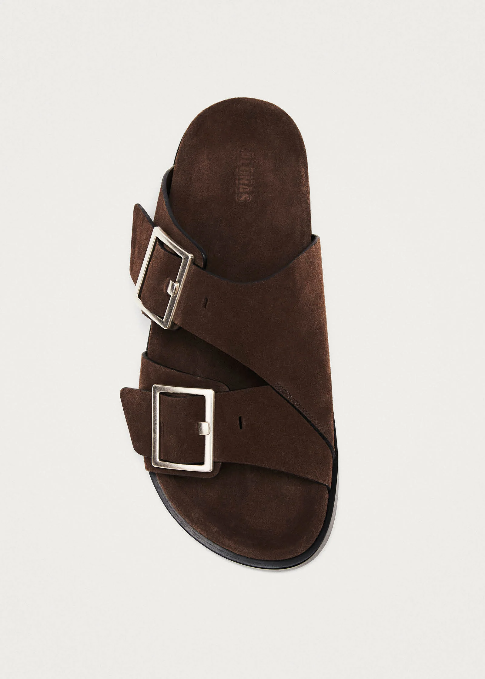 Alba Suede Brown Leather Sandals - Image 5