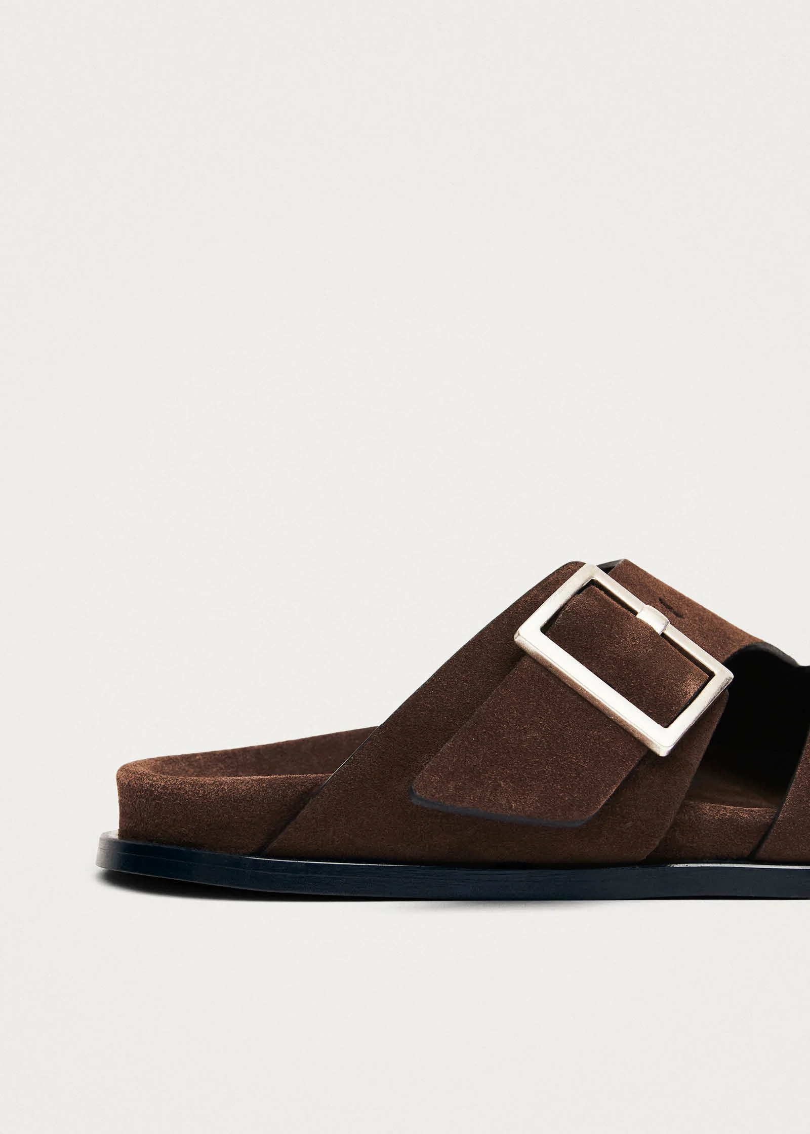 Alba Suede Brown Leather Sandals - Image 7