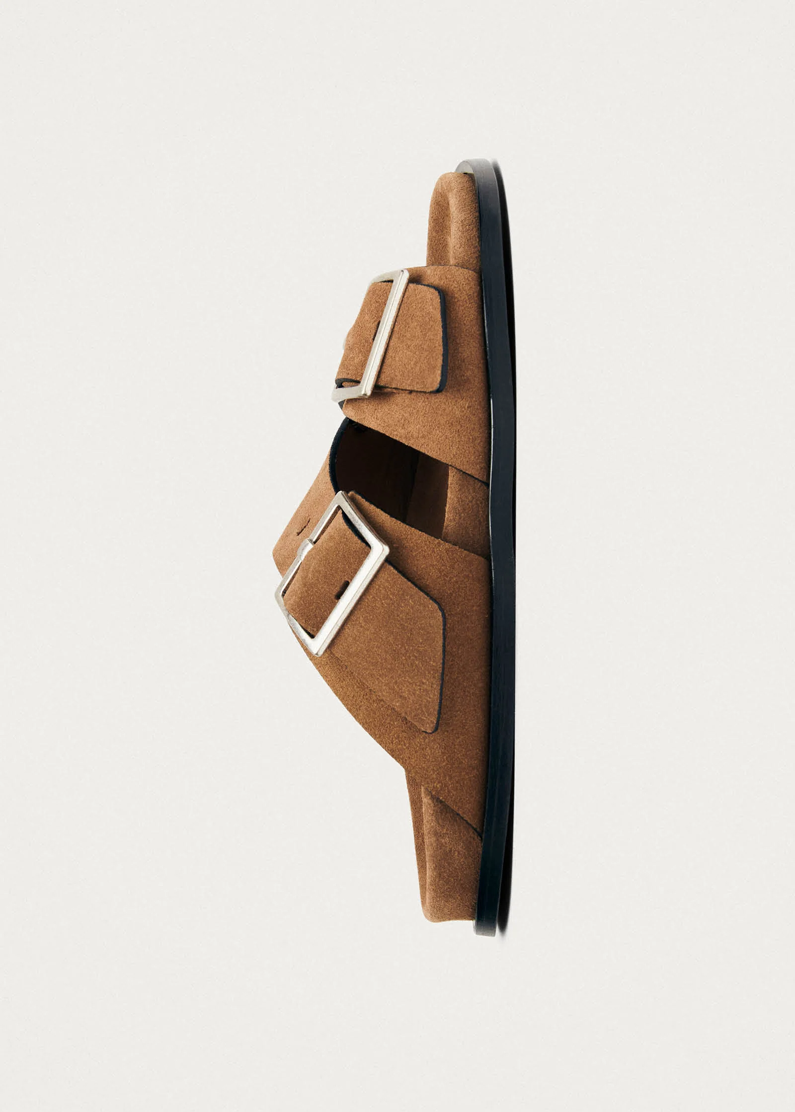 Alba Suede Tan Leather Sandals - Image 4