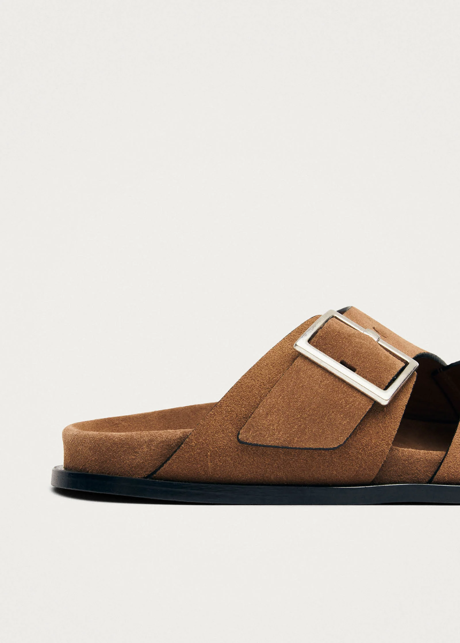 Alba Suede Tan Leather Sandals - Image 7