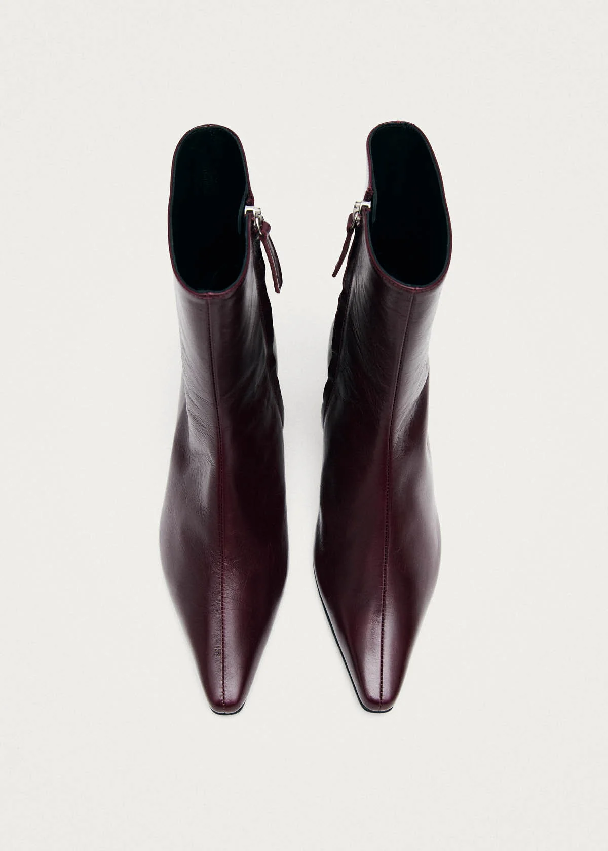 Ambar Rift Burgundy Leather Ankle Boots - Image 6