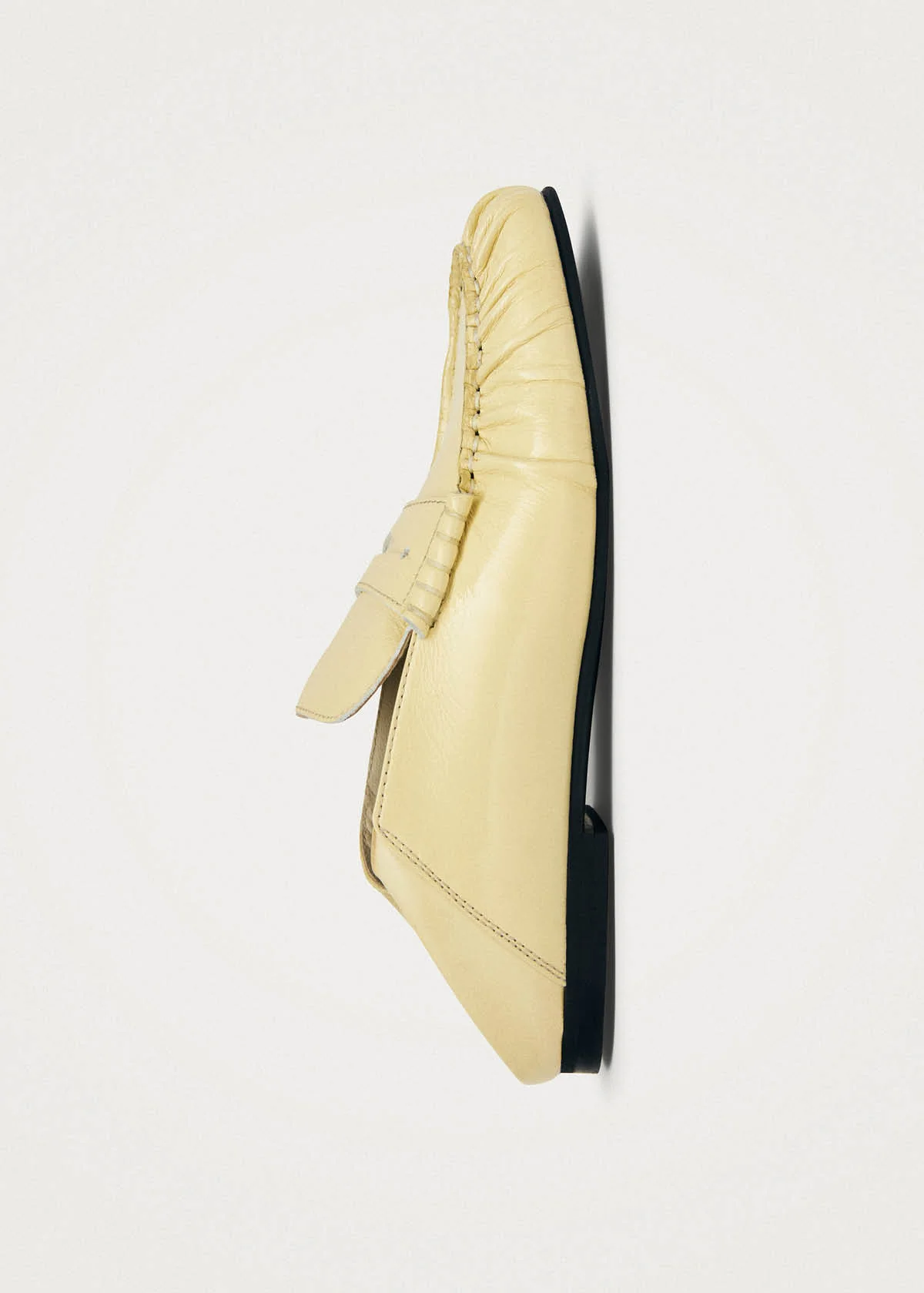 Aven Mule Patent Pale Yellow Leather Loafers - Image 4