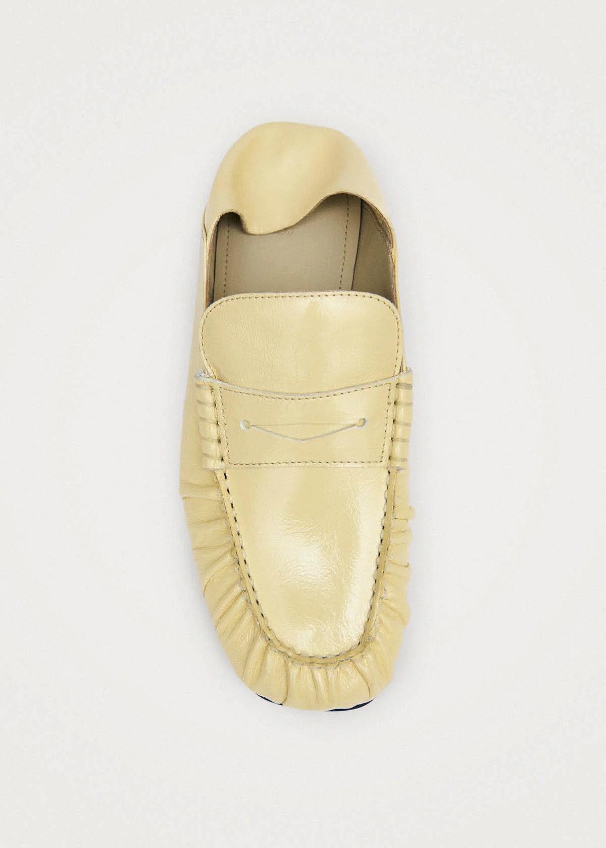 Aven Mule Patent Pale Yellow Leather Loafers - Image 5