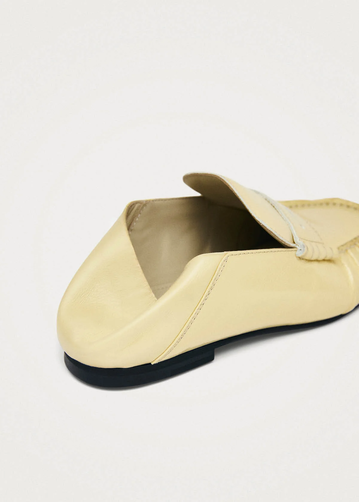 Aven Mule Patent Pale Yellow Leather Loafers - Image 7