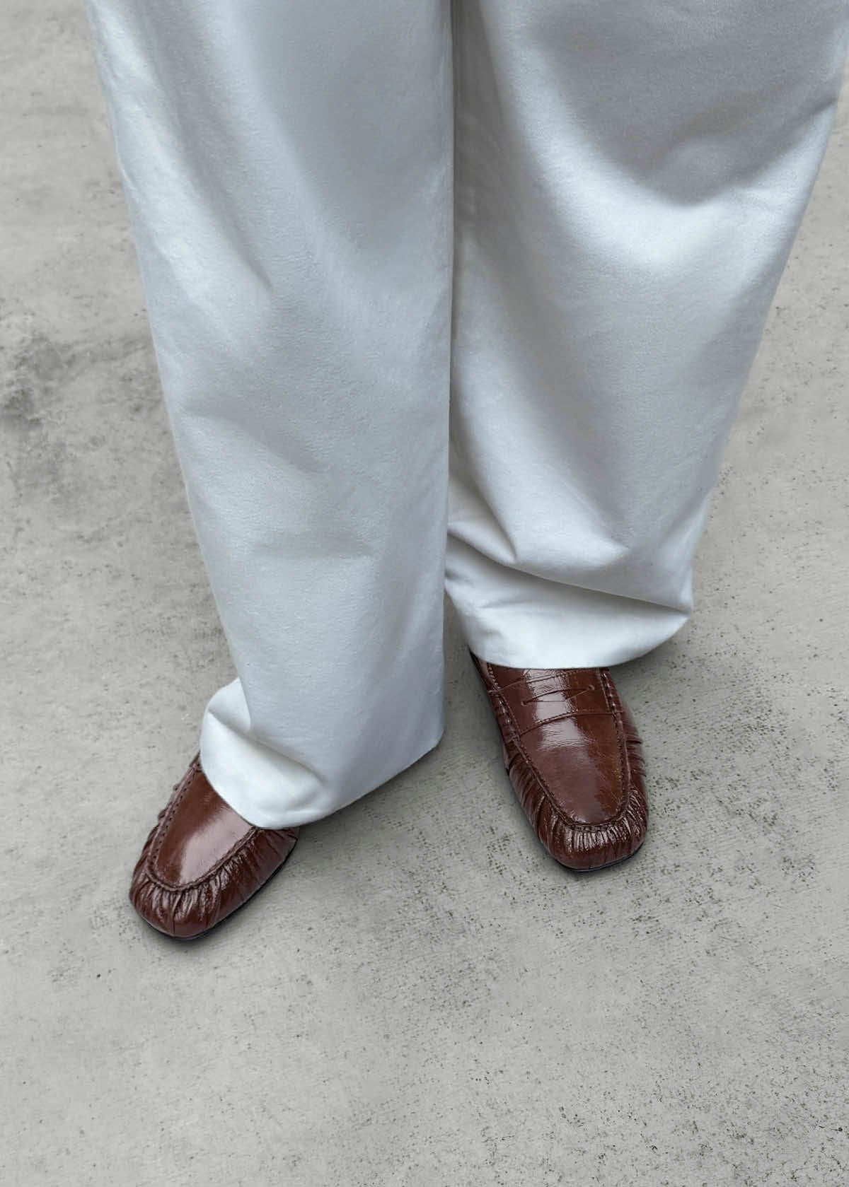 Aven Patent Brown Leather Loafers - Image 2