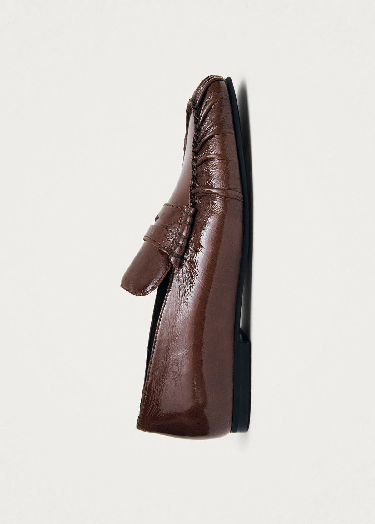 Aven Patent Brown Leather Loafers - Image 4