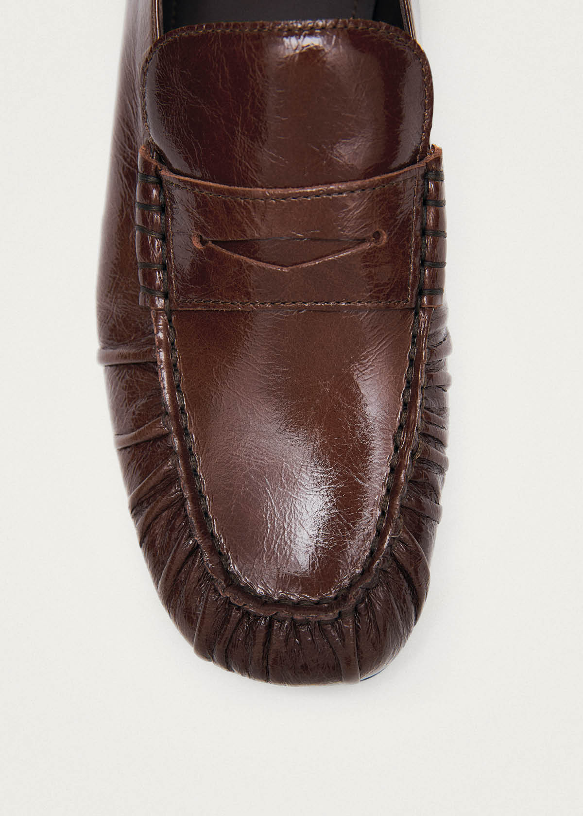Aven Patent Brown Leather Loafers - Image 6