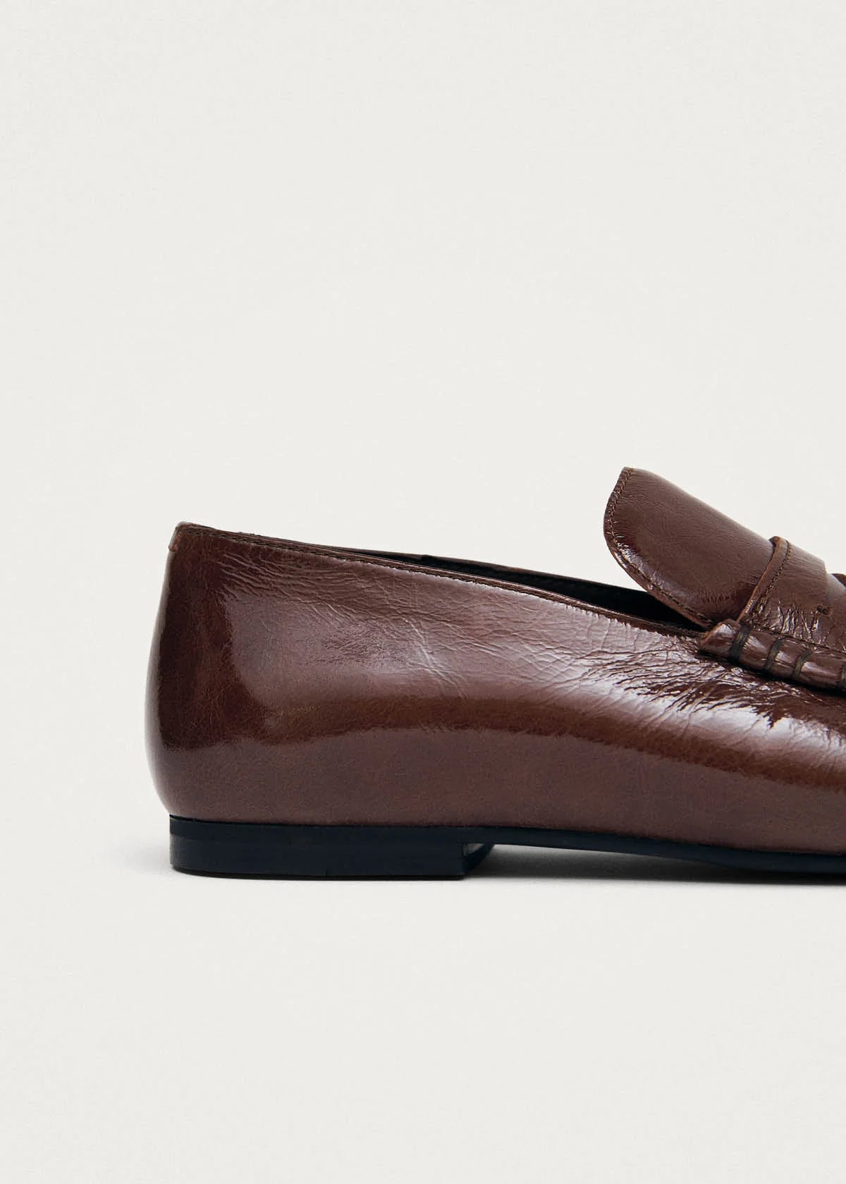 Aven Patent Brown Leather Loafers - Image 8