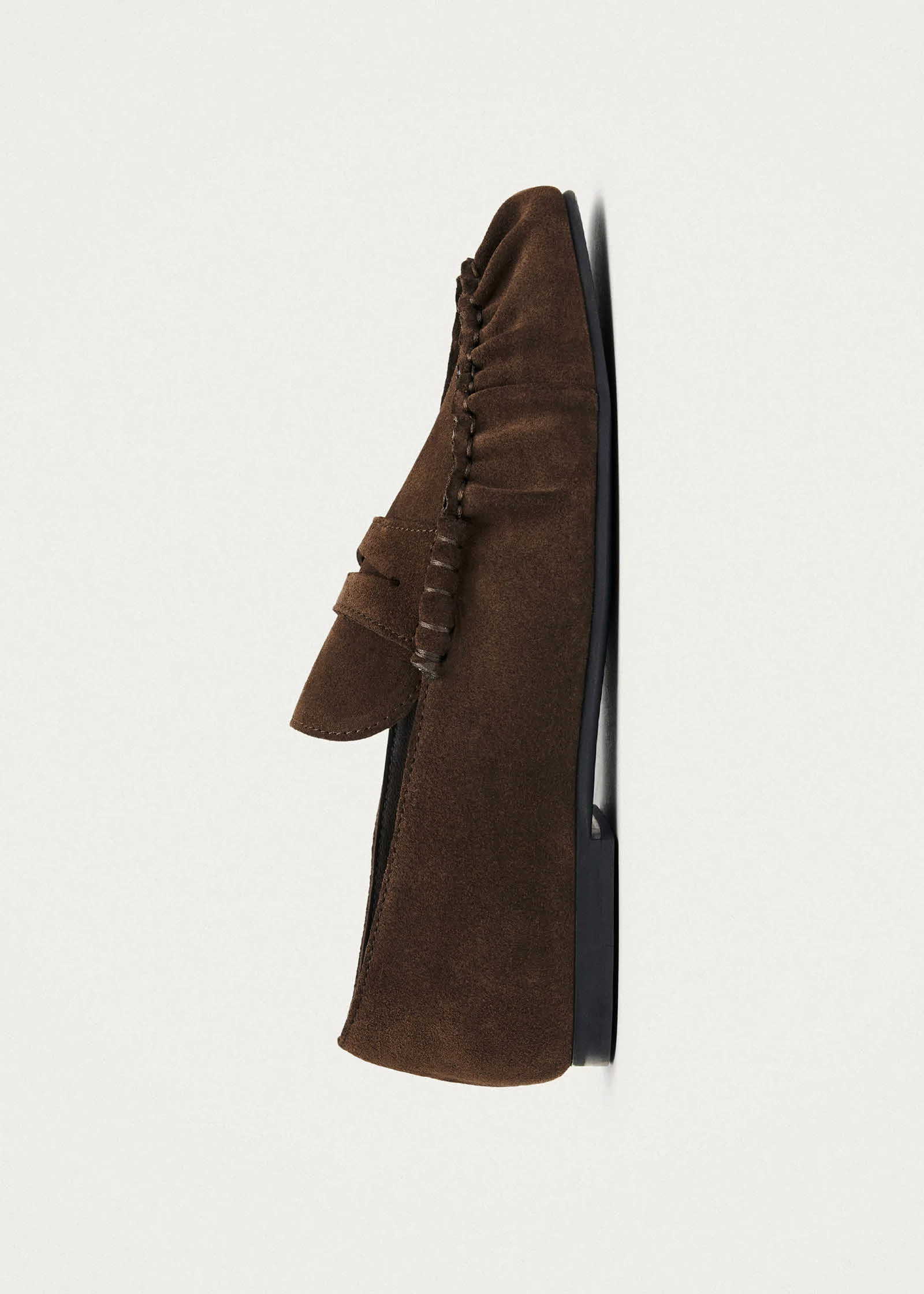Aven Suede Brown Leather Loafers - Image 4