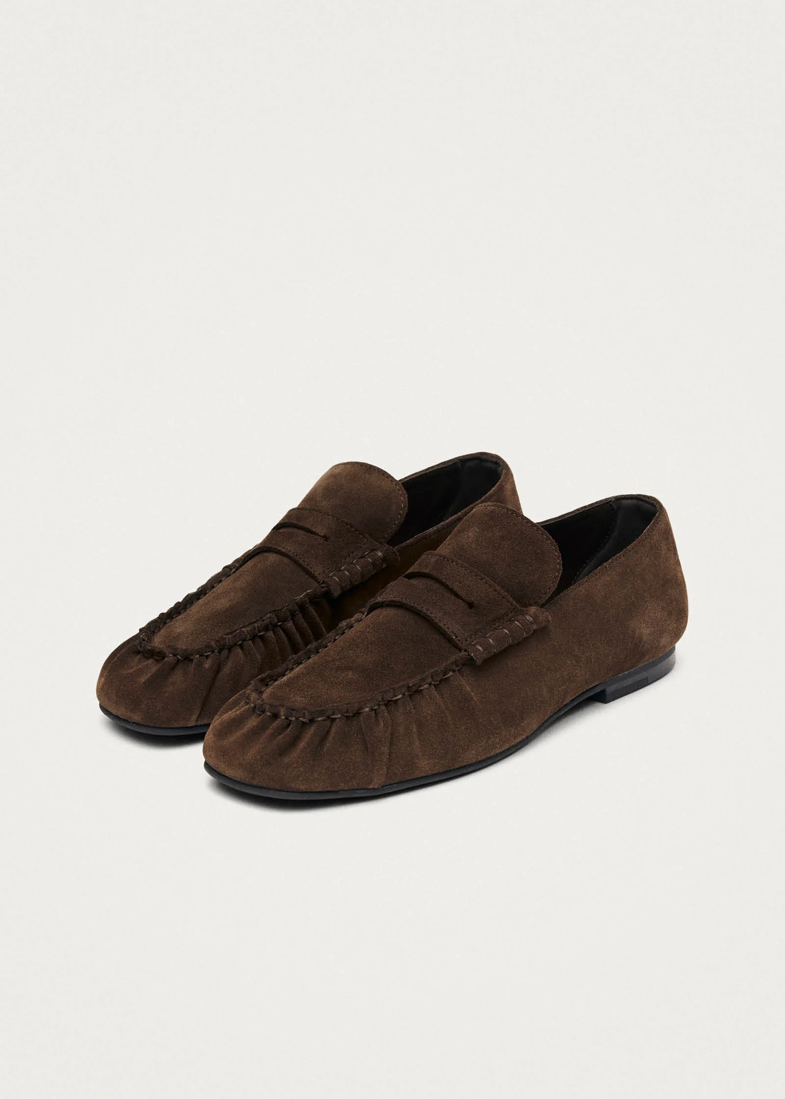 Aven Suede Brown Leather Loafers - Image 6