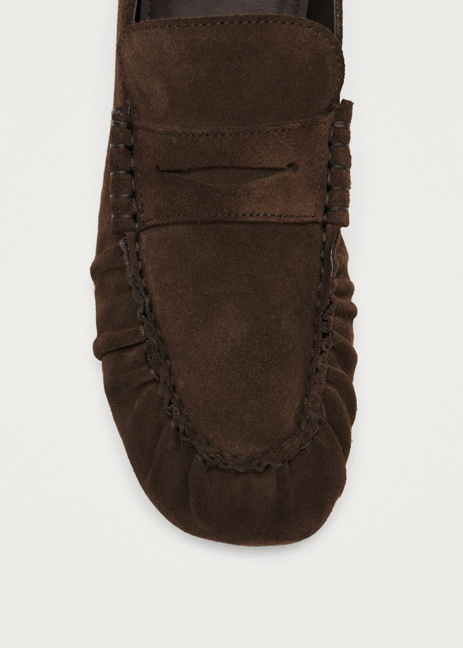 Aven Suede Brown Leather Loafers - Image 7