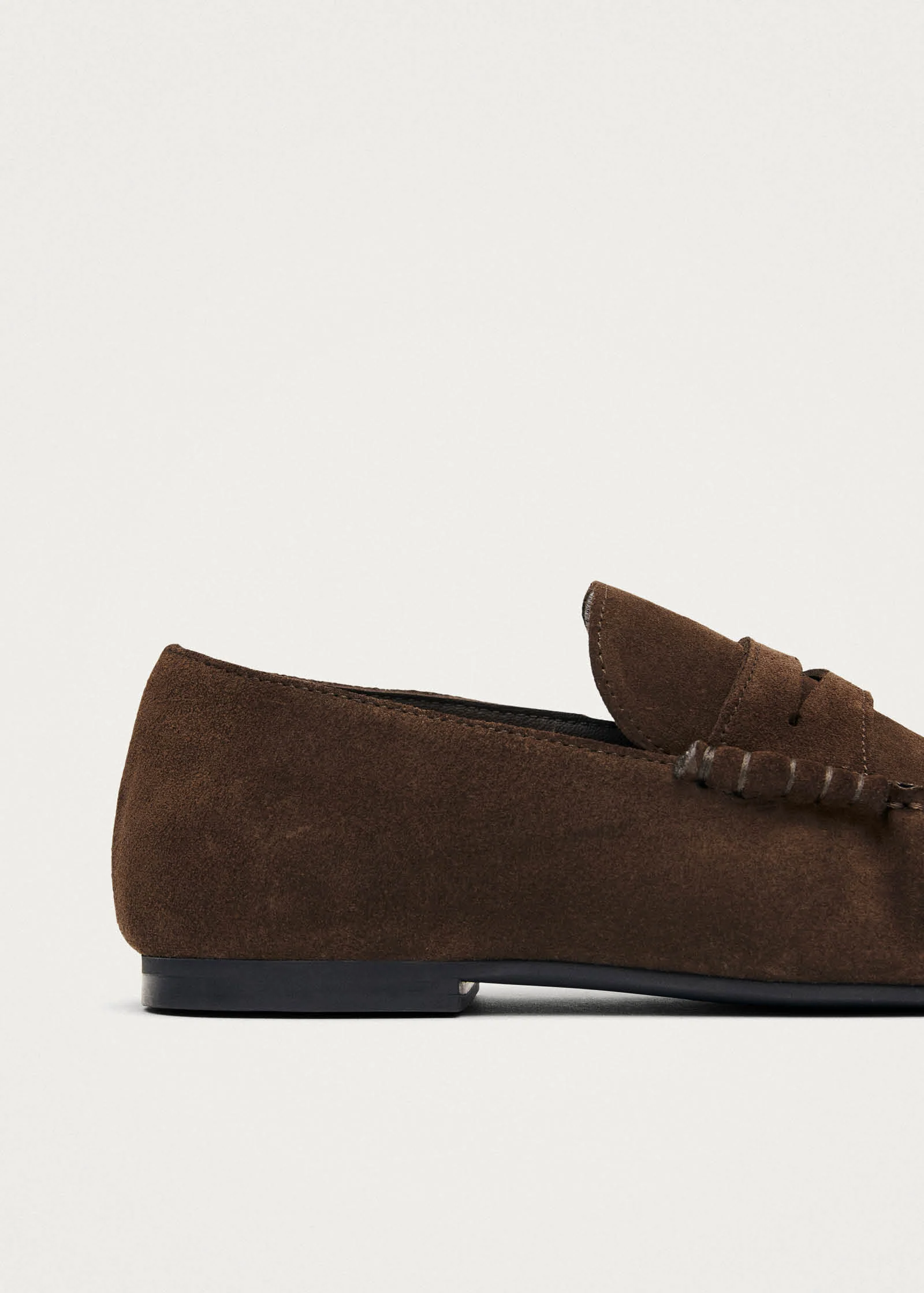 Aven Suede Brown Leather Loafers - Image 8