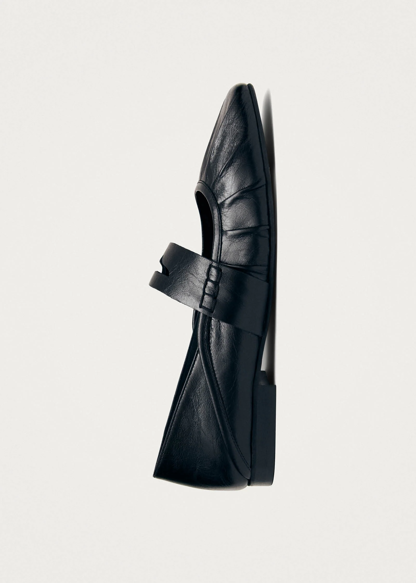 Bargo Black Leather Ballet Flats - Image 4