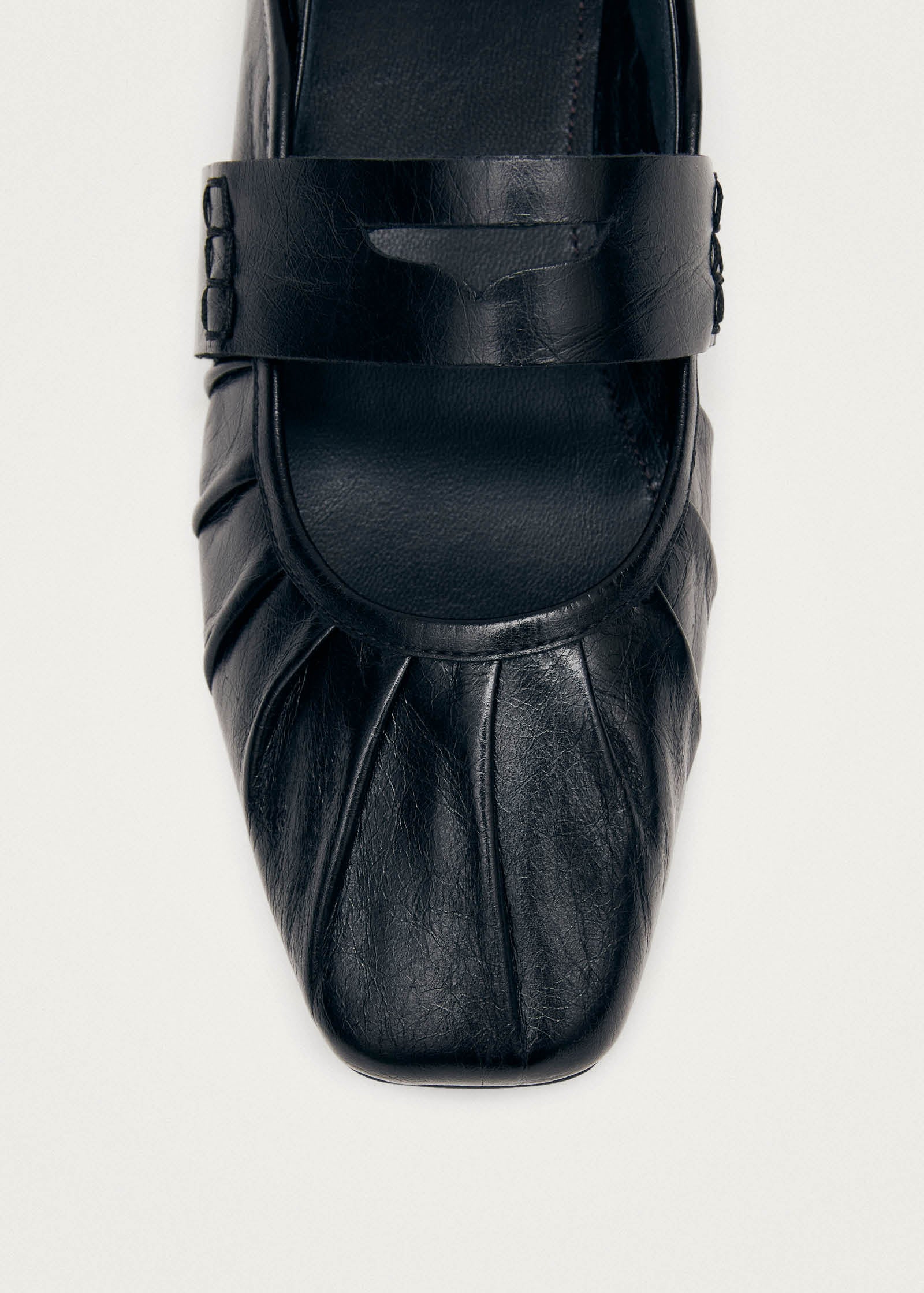 Bargo Black Leather Ballet Flats - Image 6