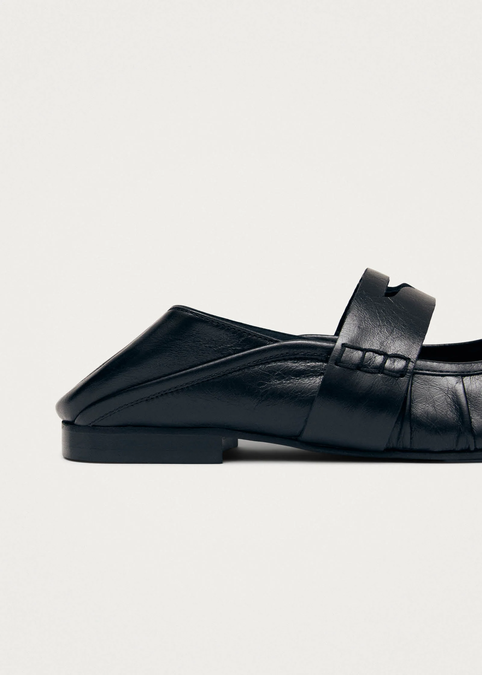 Bargo Black Leather Ballet Flats - Image 7