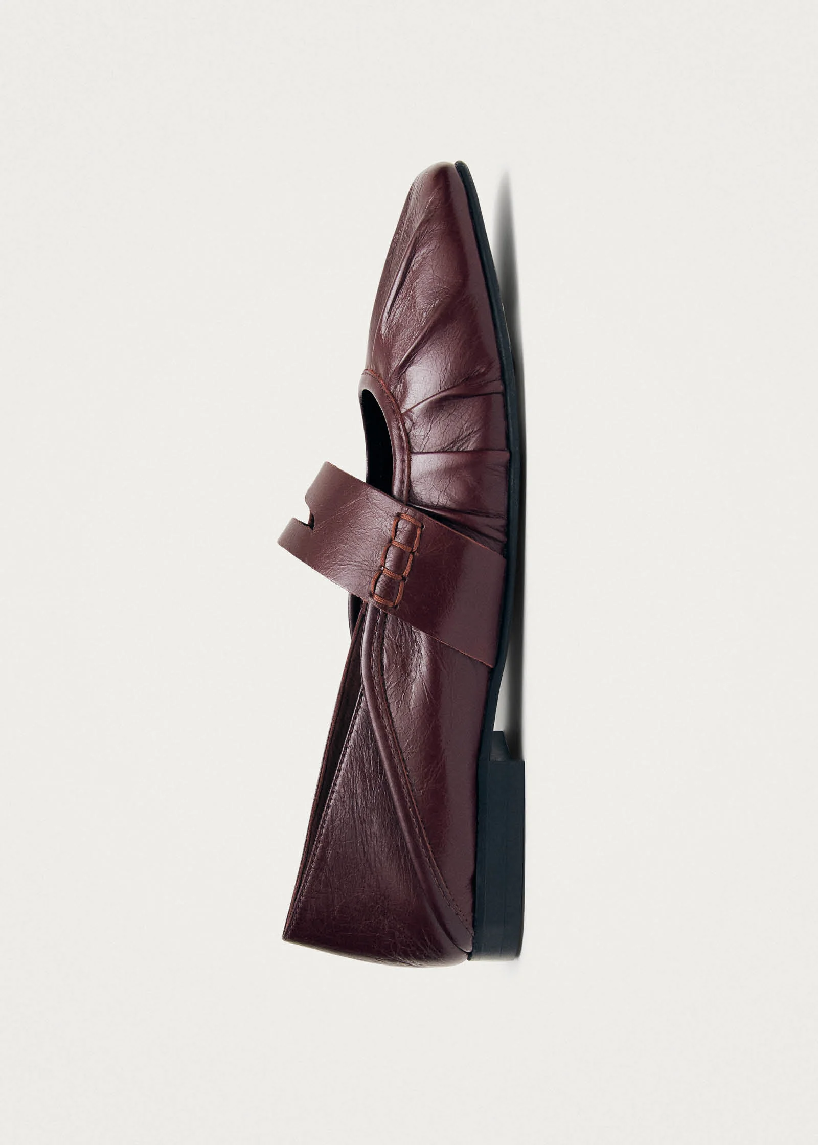 Bargo Burgundy Leather Ballet Flats - Image 4