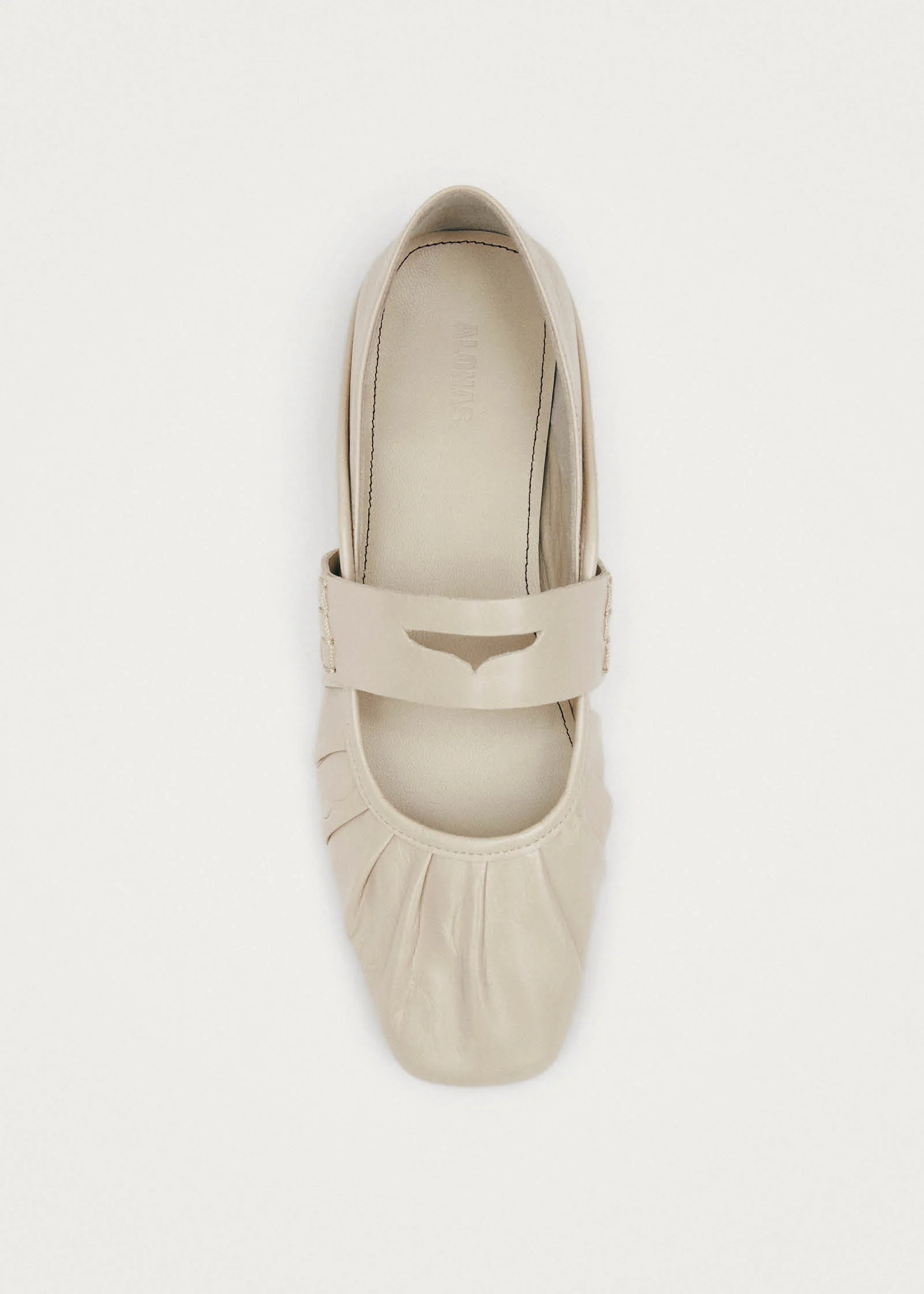 Bargo Cream Leather Ballet Flats - Image 5