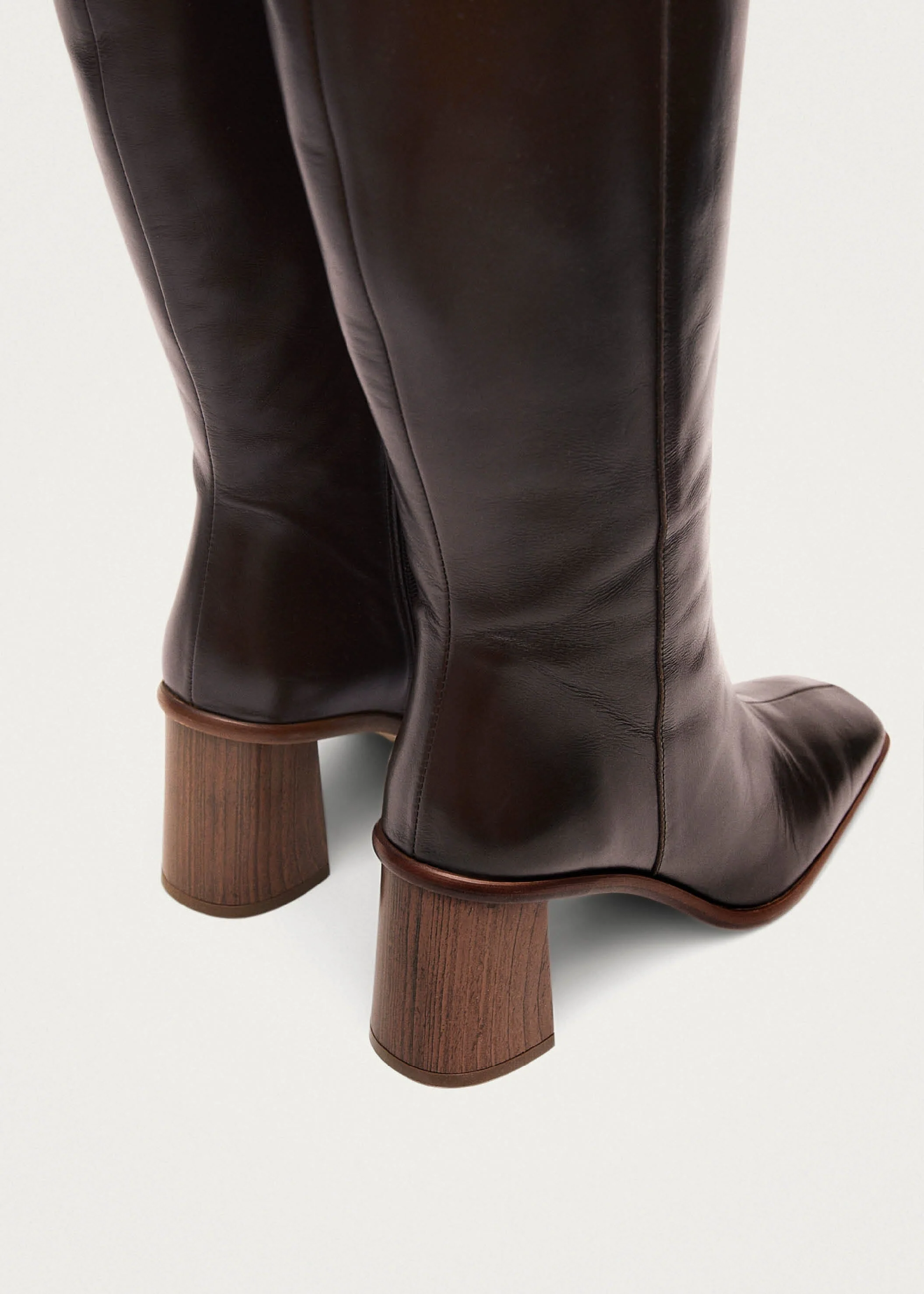 East Coffee Brown Leather Boots - Image 5