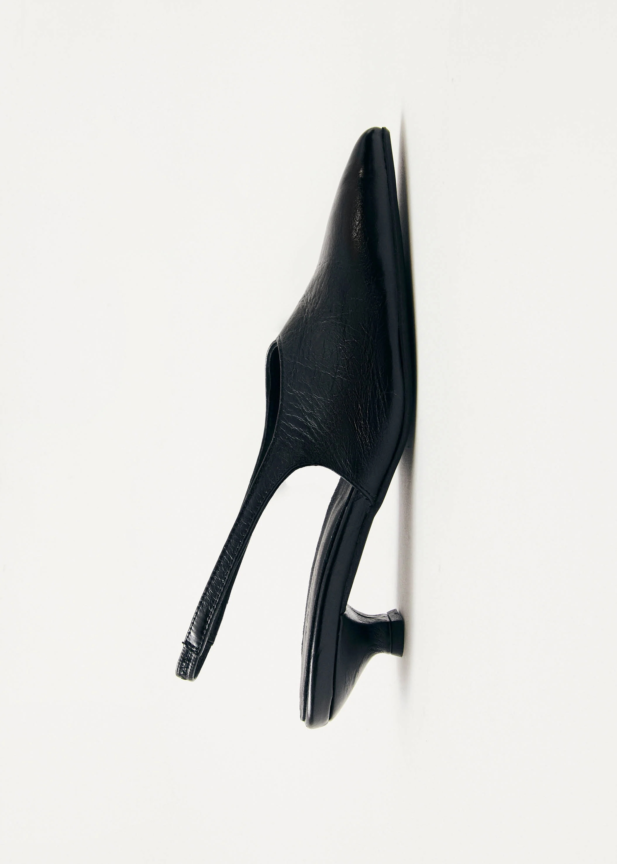 Eros Black Leather Pumps - Image 5