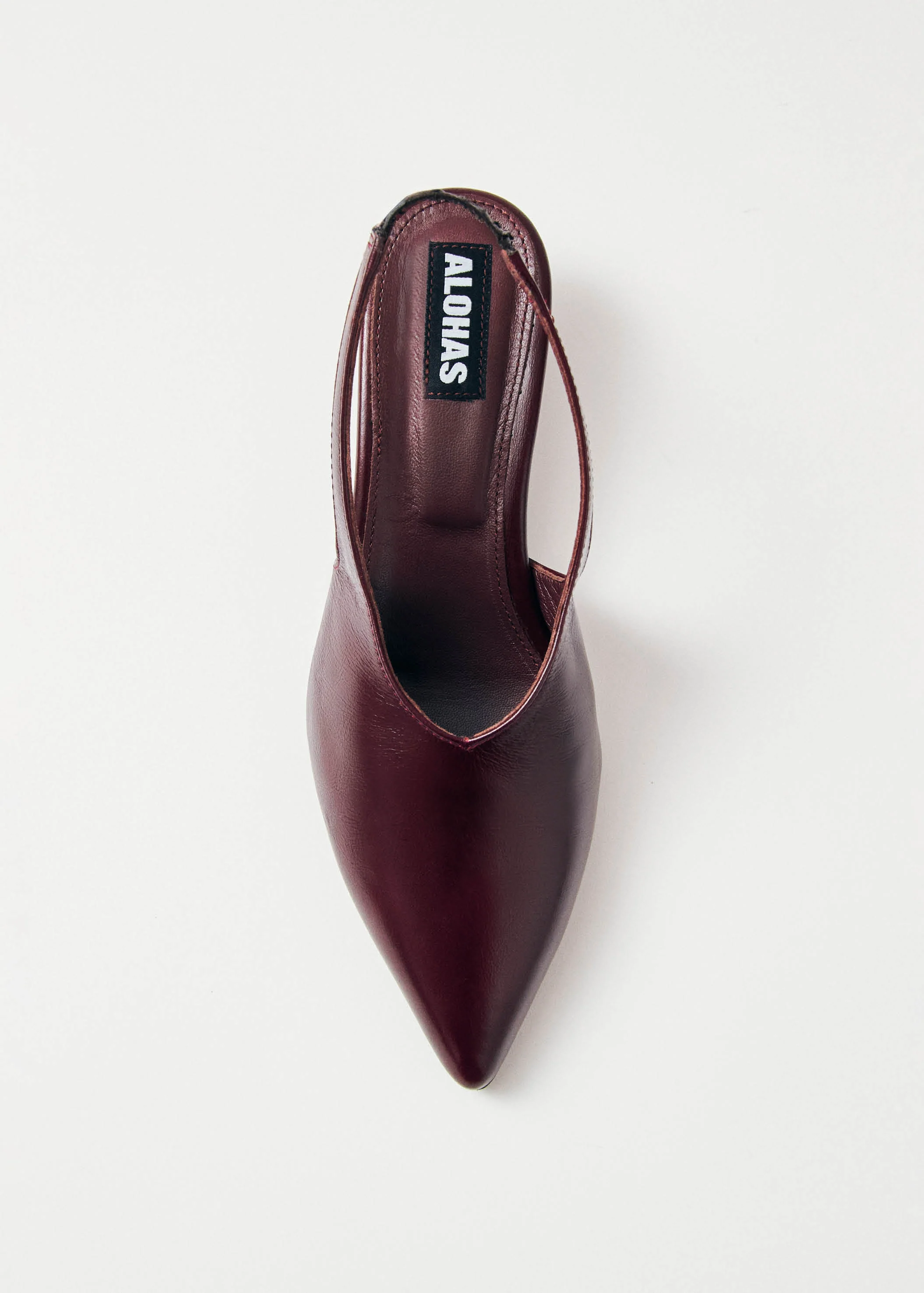 Eros Burgundy Leather Pumps - Image 4