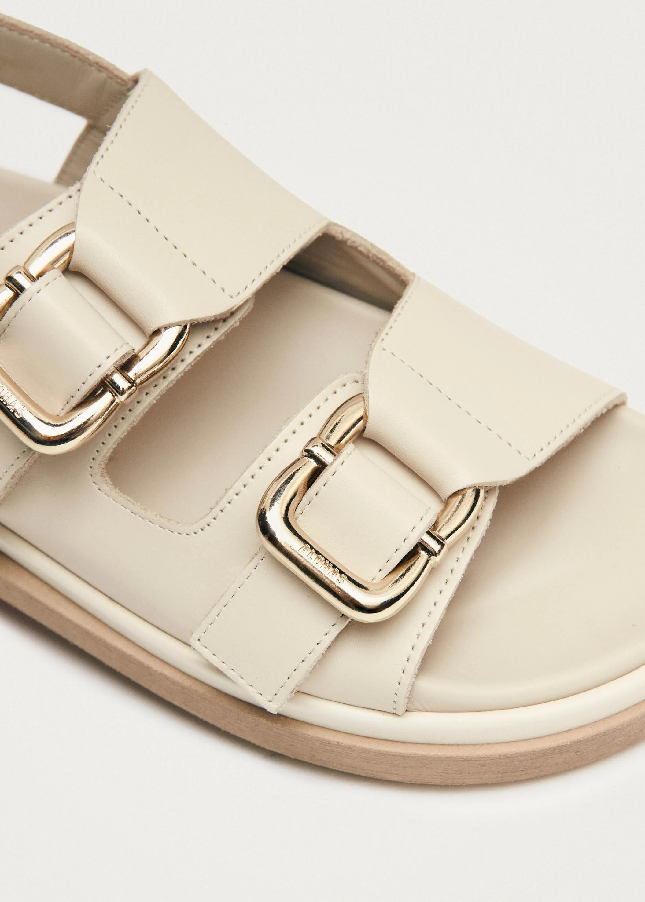 Harper Cream Leather Sandals - Image 6