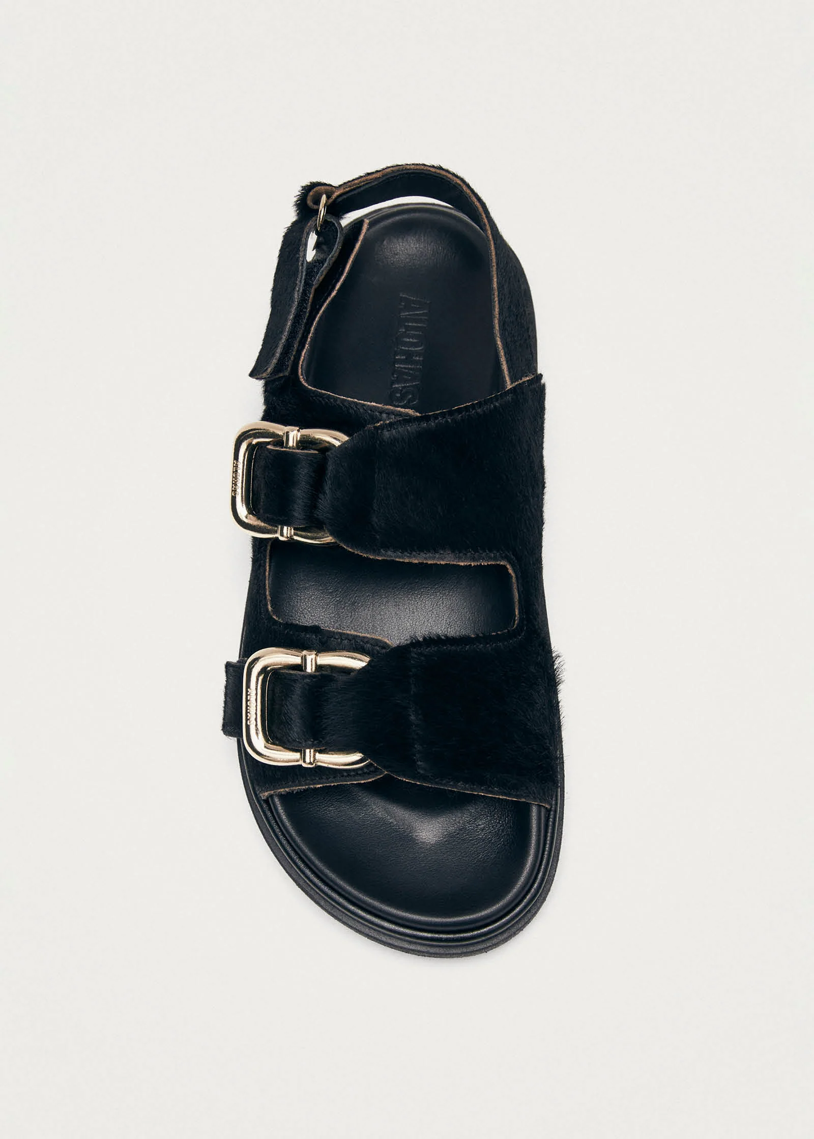 Harper Soft Black Leather Sandals - Image 5