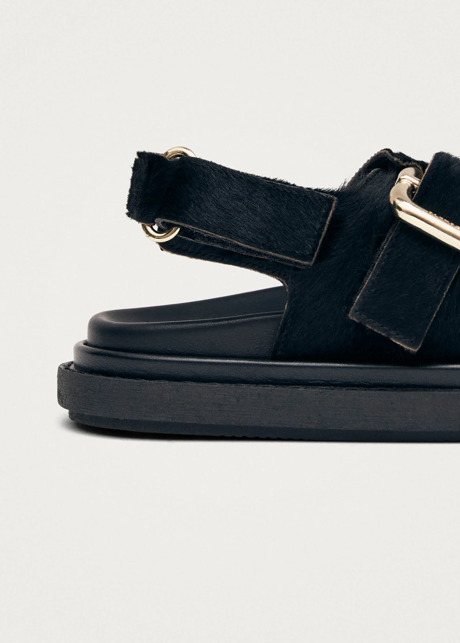 Harper Soft Black Leather Sandals - Image 7