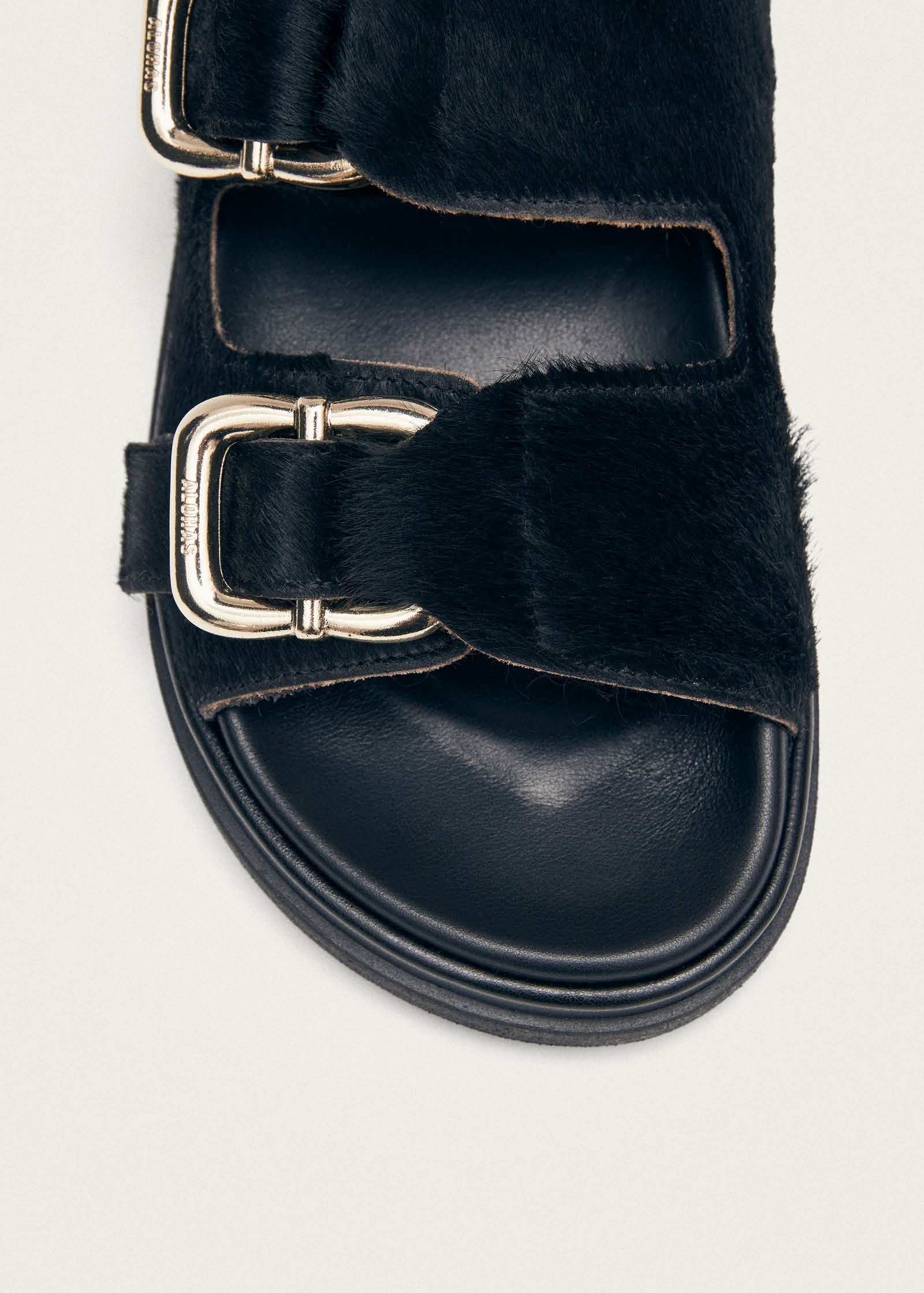 Harper Soft Black Leather Sandals - Image 8