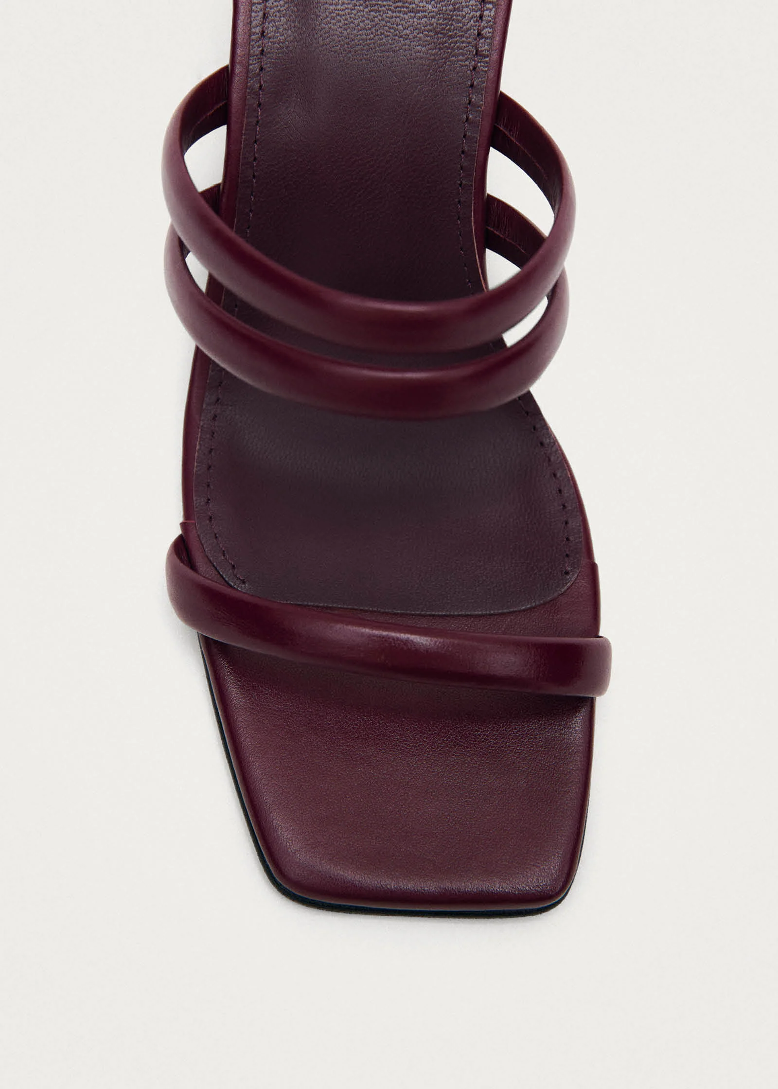 Indiana Bare Burgundy Leather Sandals - Image 6