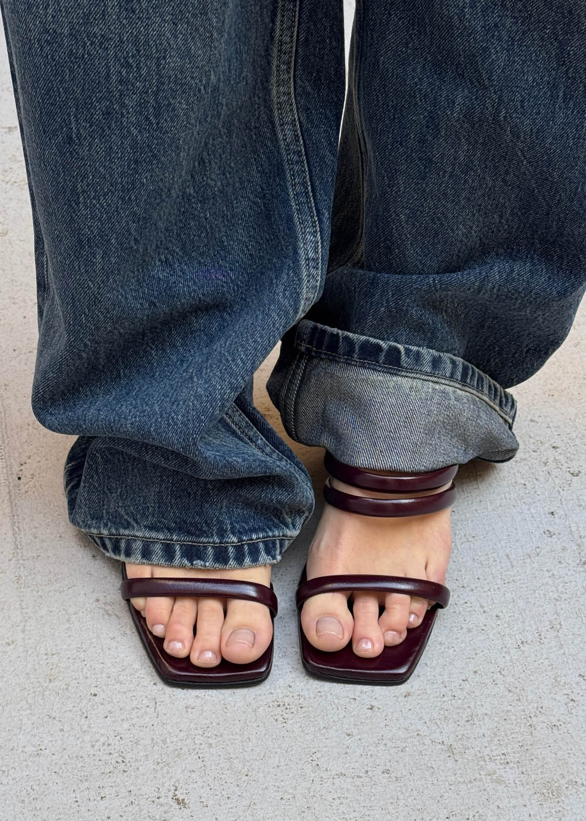 Indiana Rift Burgundy Leather Sandals - Image 2