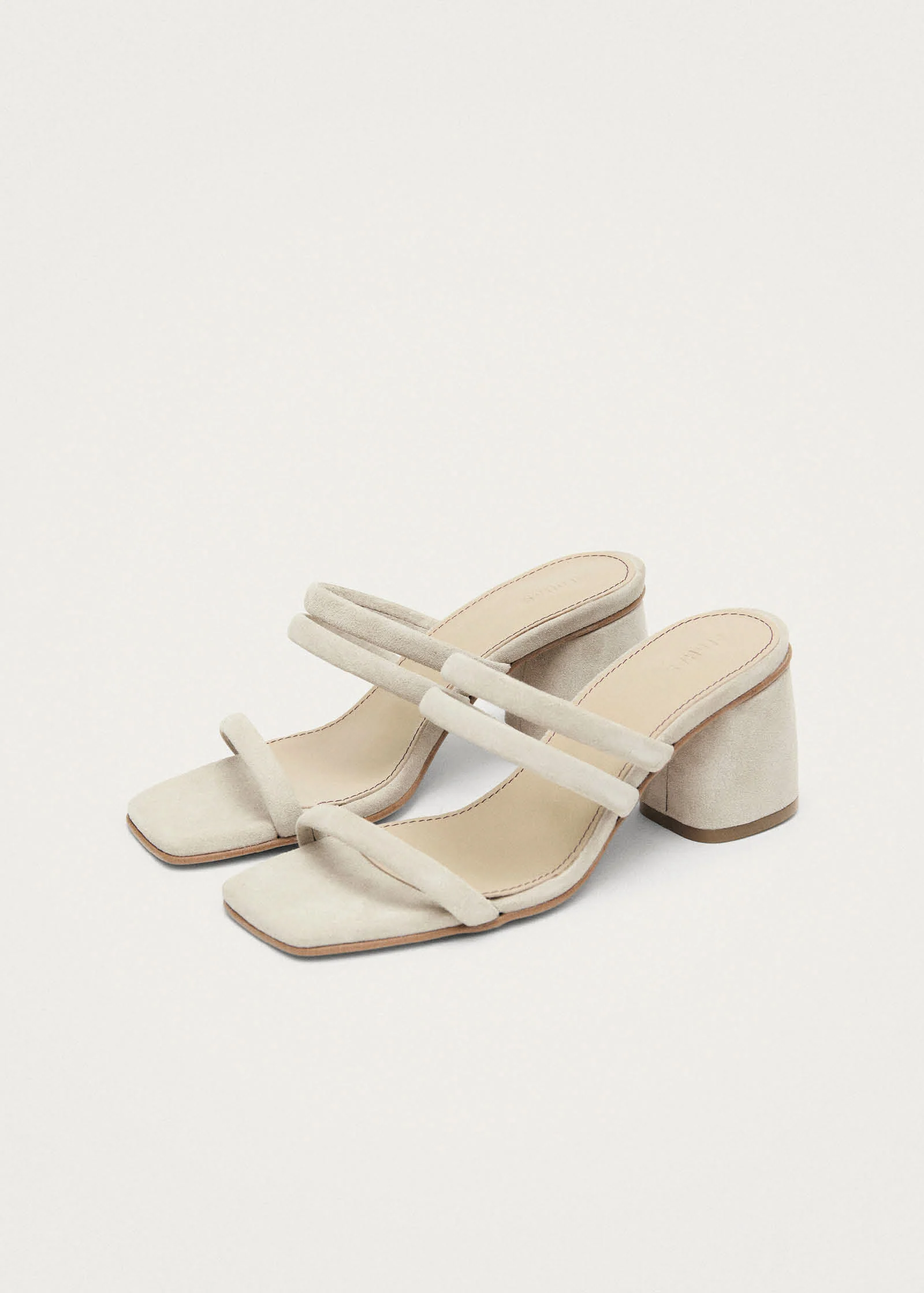 Indiana Stone Beige Leather Sandals - Image 2