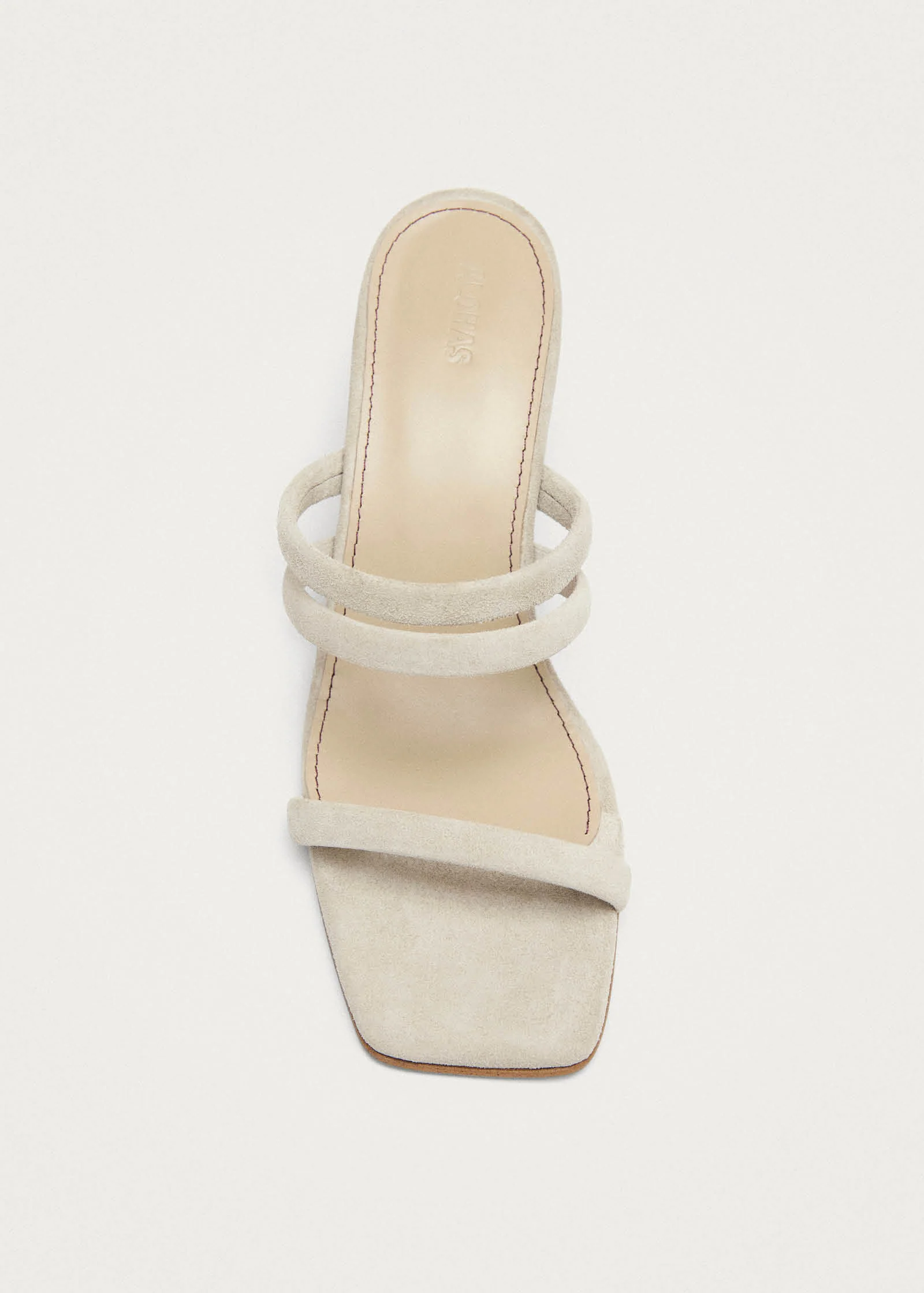 Indiana Stone Beige Leather Sandals - Image 4