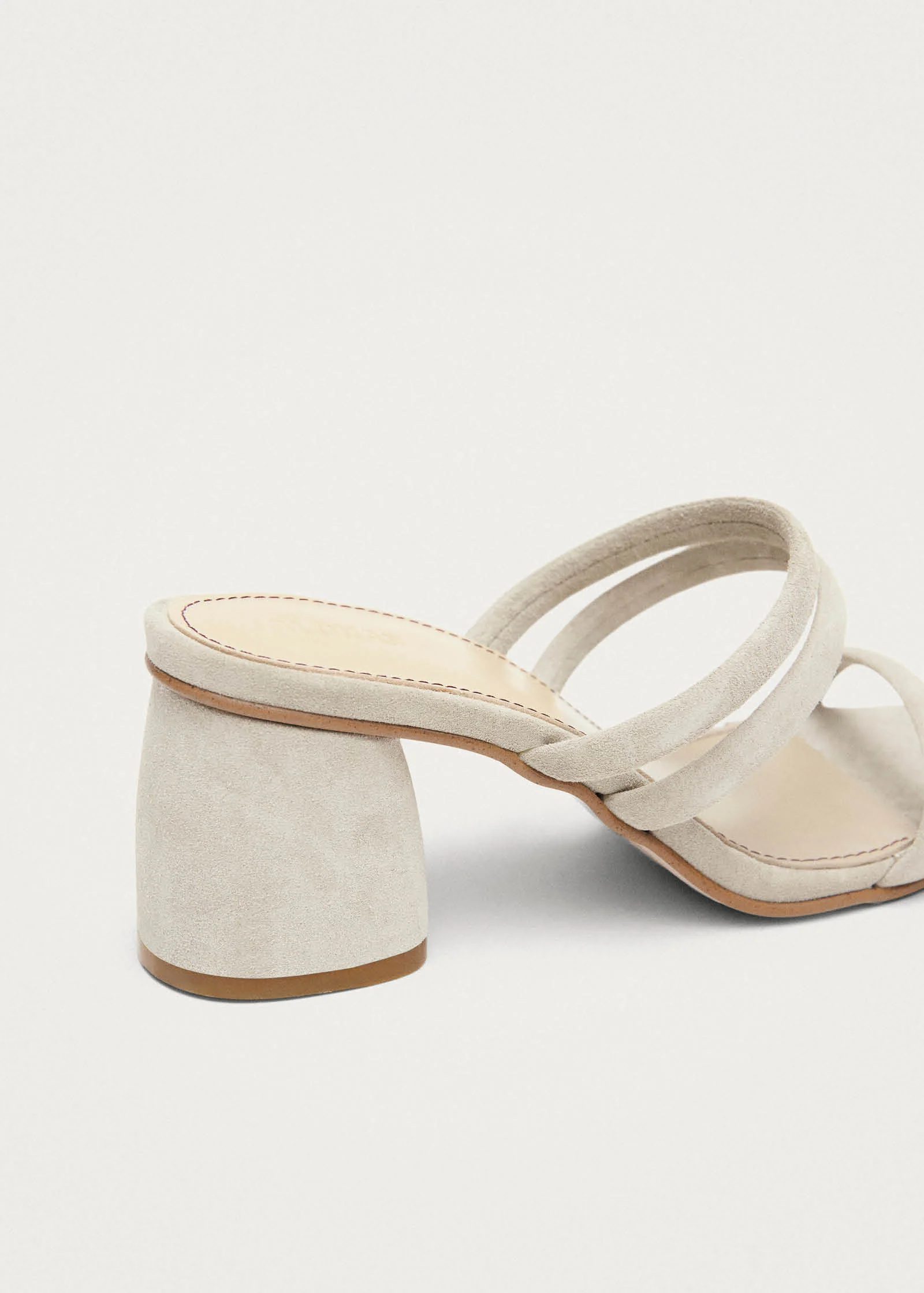 Indiana Stone Beige Leather Sandals - Image 7