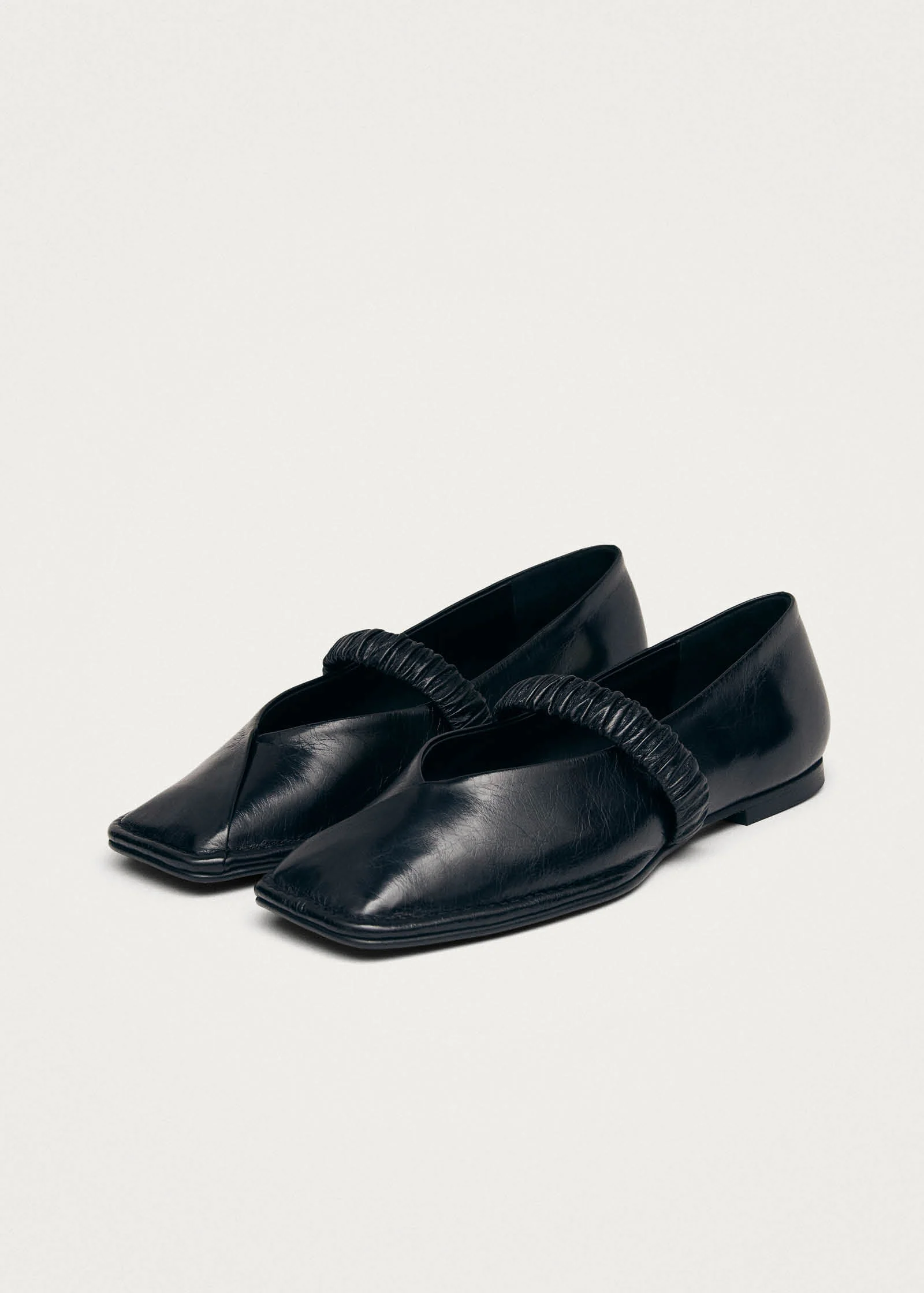 Lautan Black Leather Ballet Flats - Image 4