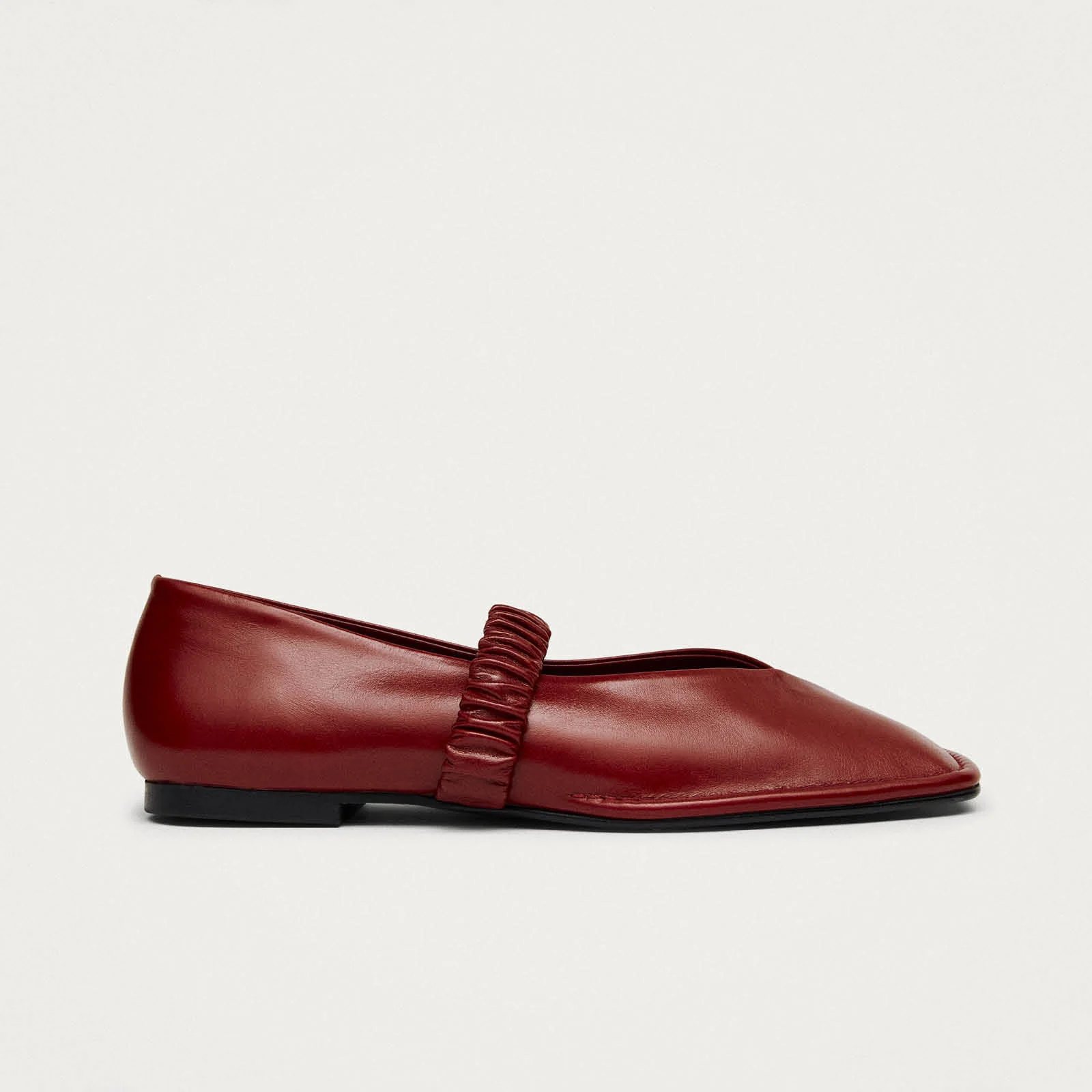 Lautan Red Leather Ballet Flats - Image 3