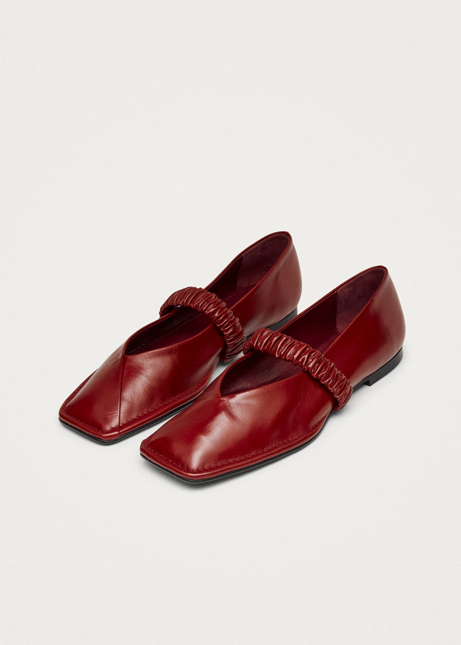 Lautan Red Leather Ballet Flats - Image 4