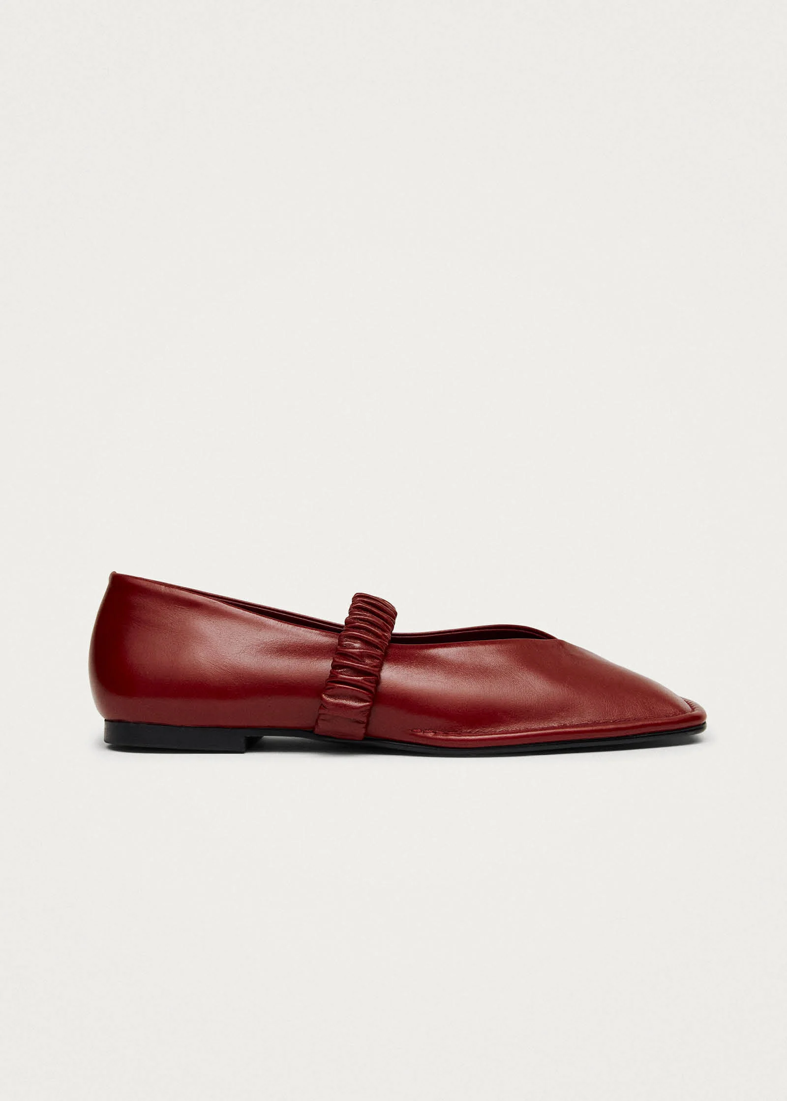 Lautan Red Leather Ballet Flats - Image 5