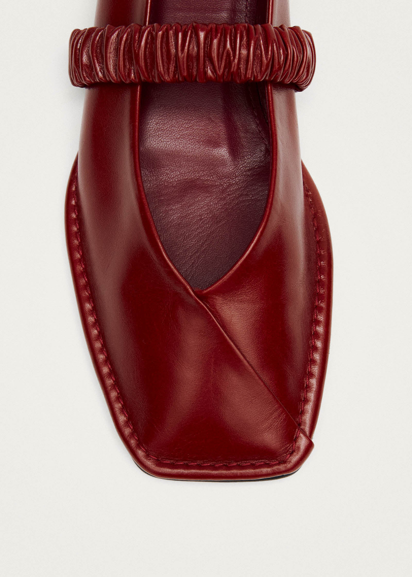 Lautan Red Leather Ballet Flats - Image 7