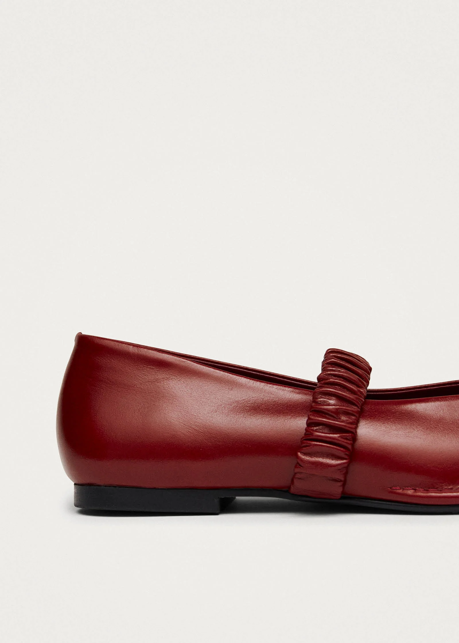 Lautan Red Leather Ballet Flats - Image 8