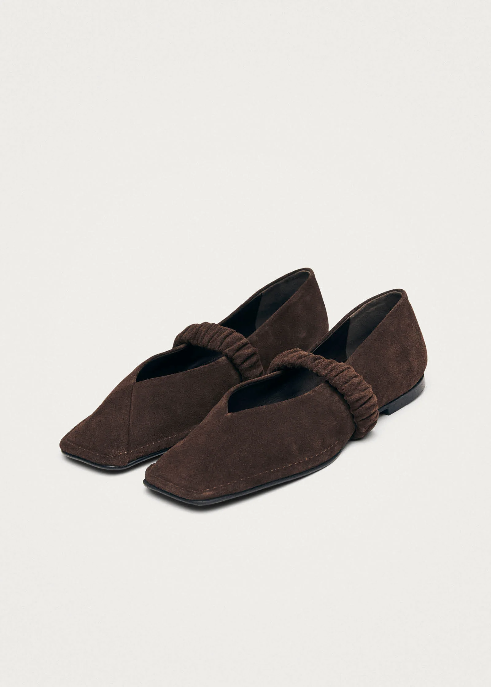 Lautan Suede Brown Leather Ballet Flats - Image 4