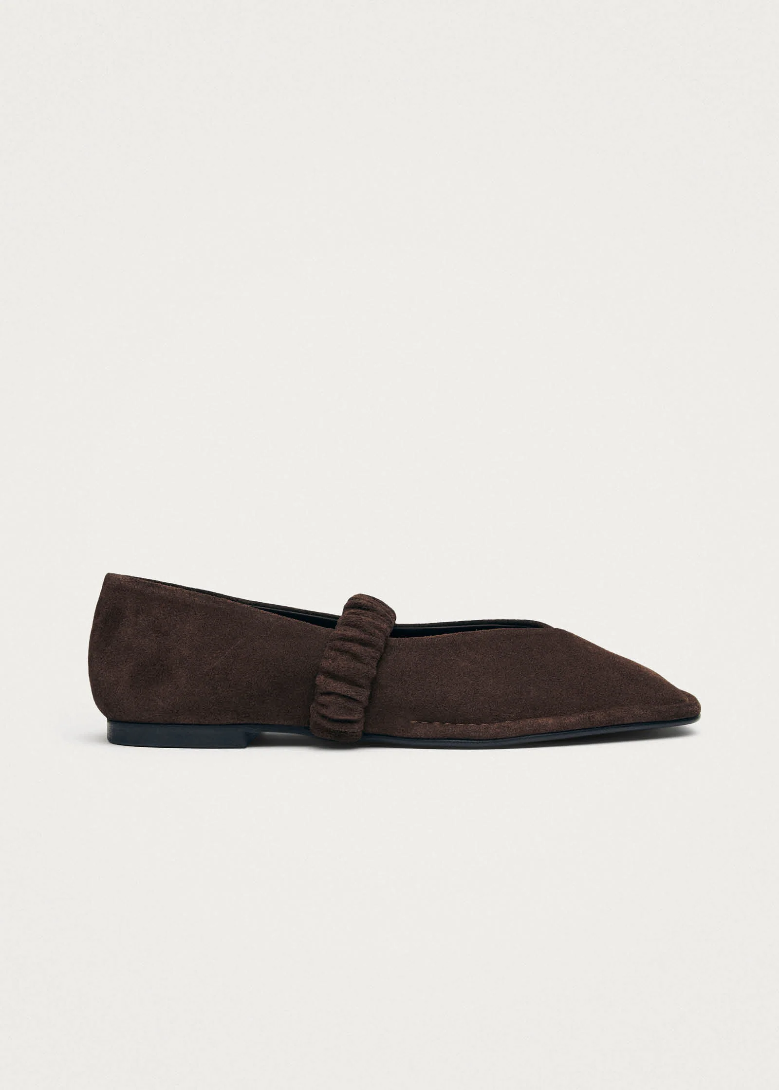 Lautan Suede Brown Leather Ballet Flats - Image 5