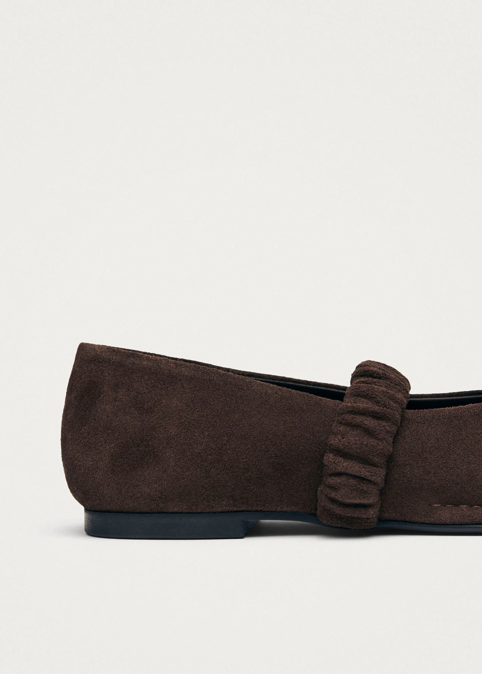 Lautan Suede Brown Leather Ballet Flats - Image 8