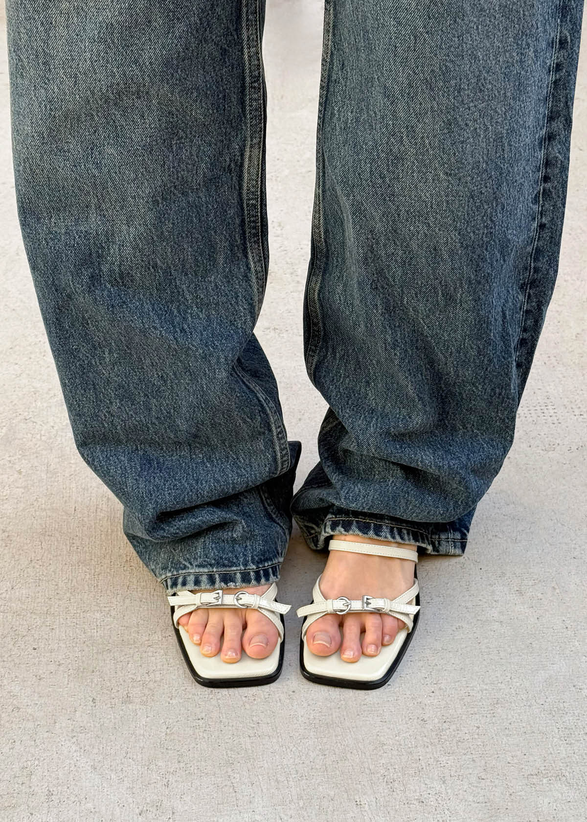 Liko Patent Cream Leather Sandals - Image 2