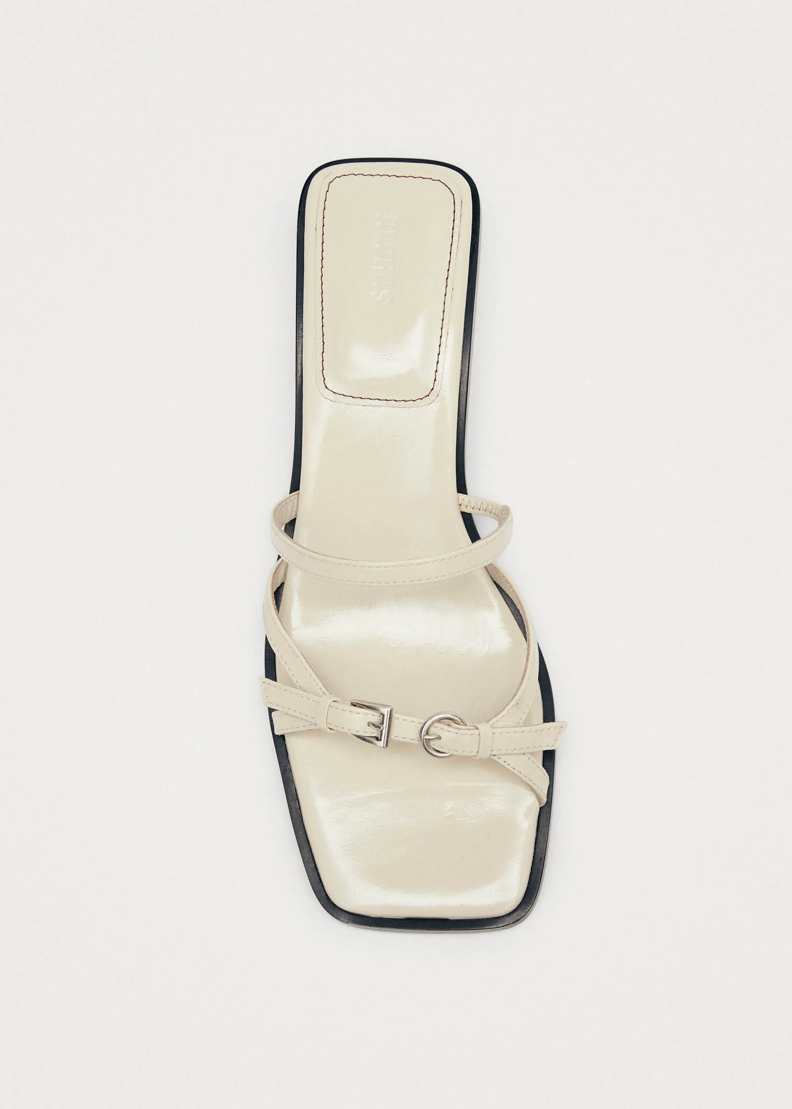 Liko Patent Cream Leather Sandals - Image 5
