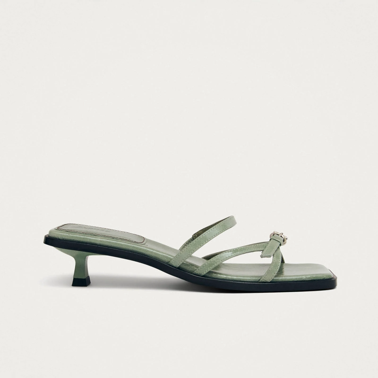 Liko Patent Matcha Leather Sandals - Image 3