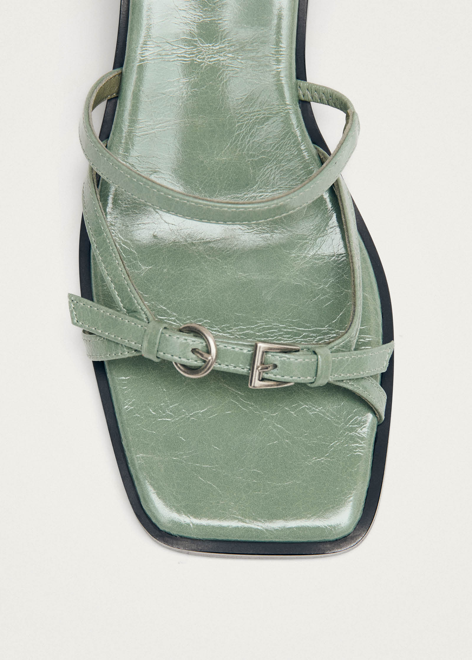 Liko Patent Matcha Leather Sandals - Image 6