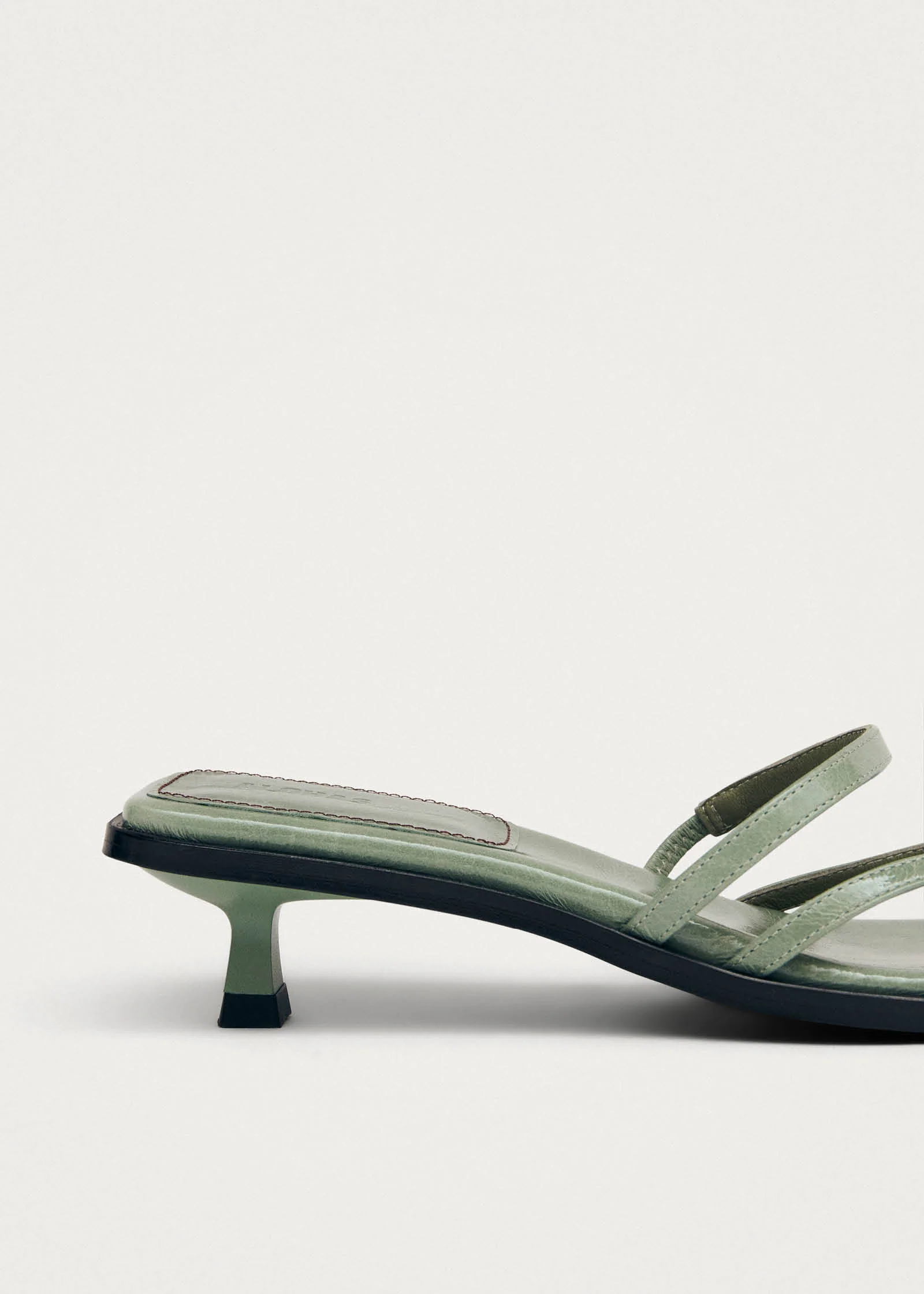 Liko Patent Matcha Leather Sandals - Image 7