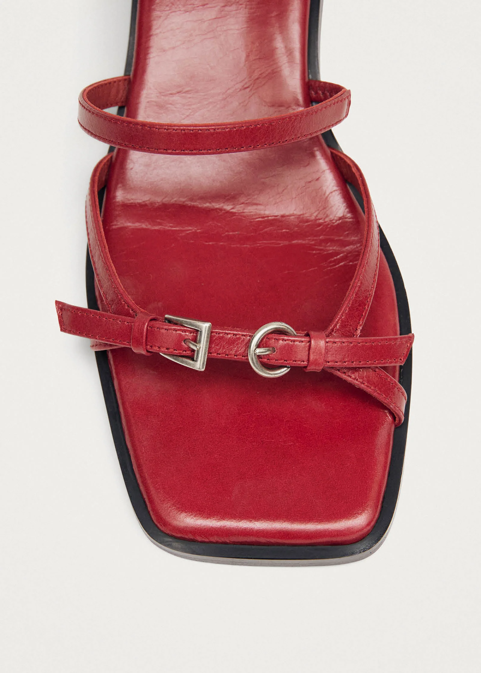 Liko Rift Red Leather Sandals - Image 6